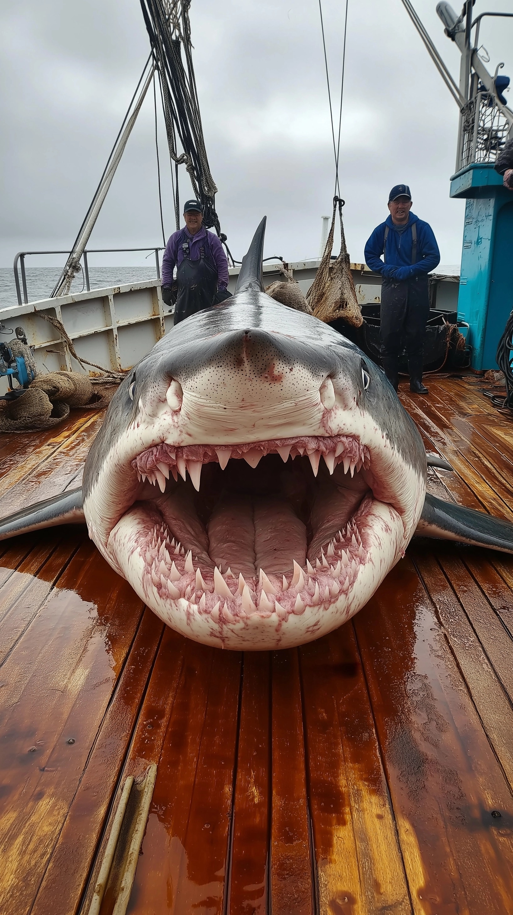 Rare Megalodon Shark Caught by Japanese Fishermen