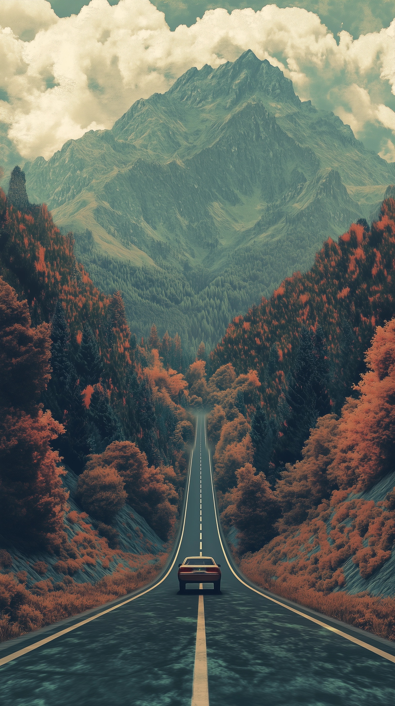 Surreal Landscape: Journey on a Dream Road