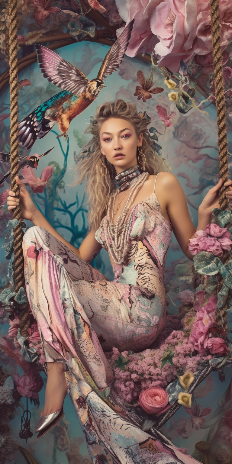 Rococo-inspired Fashion Shoot with Gigi Hadid and Nikon 35mm