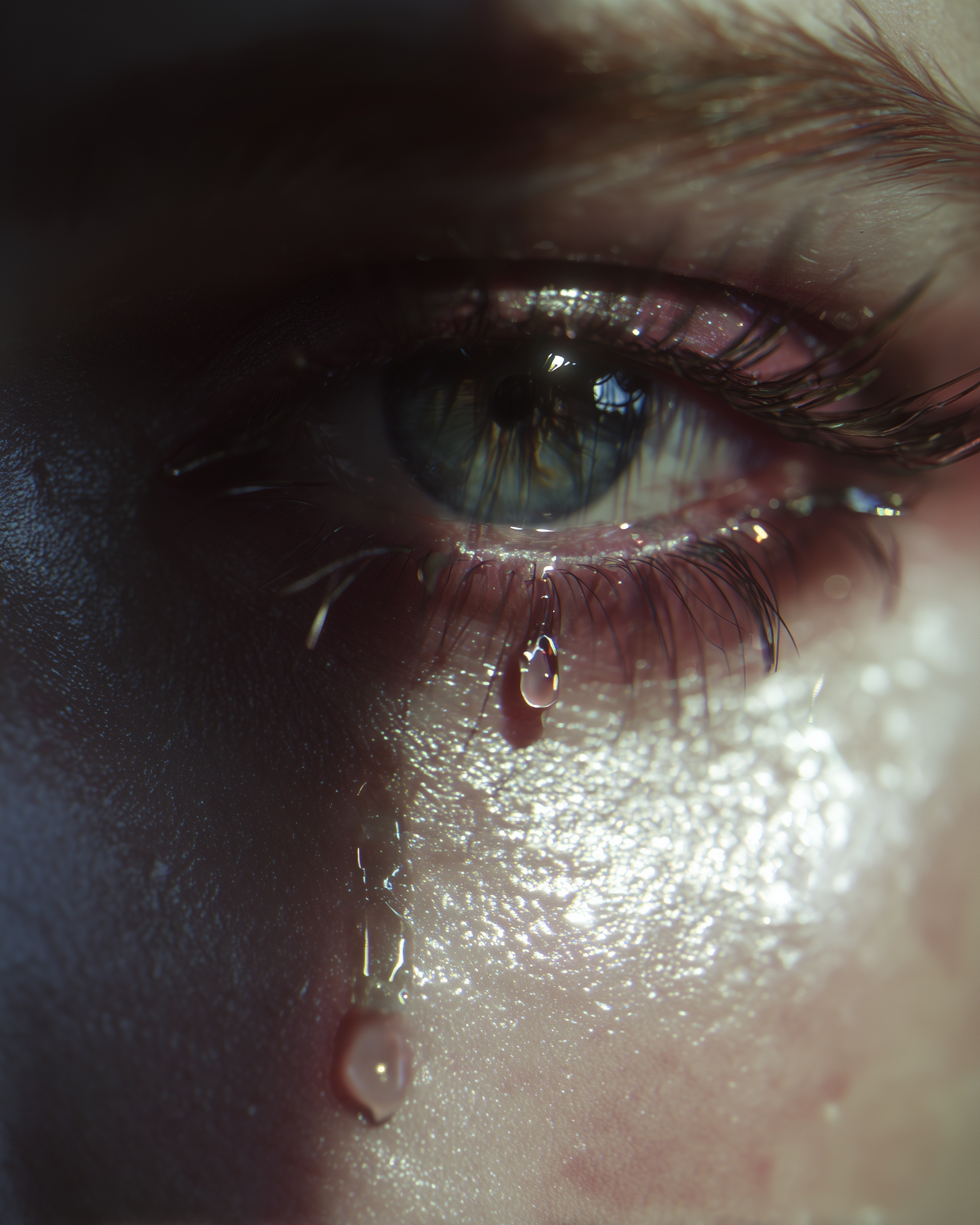 Emotional Eye Close-Up: Photorealistic Detail