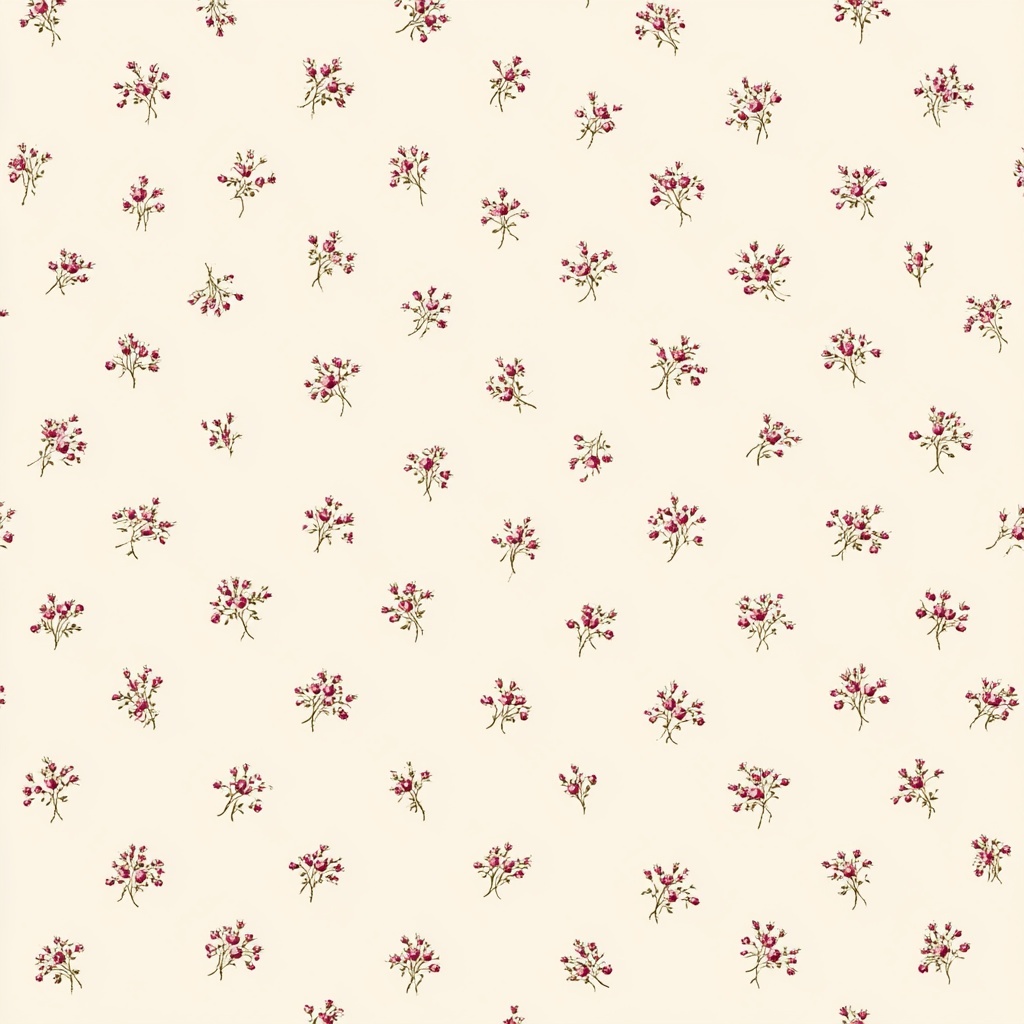 Delicate Blush Rosebud Seamless Pattern Design
