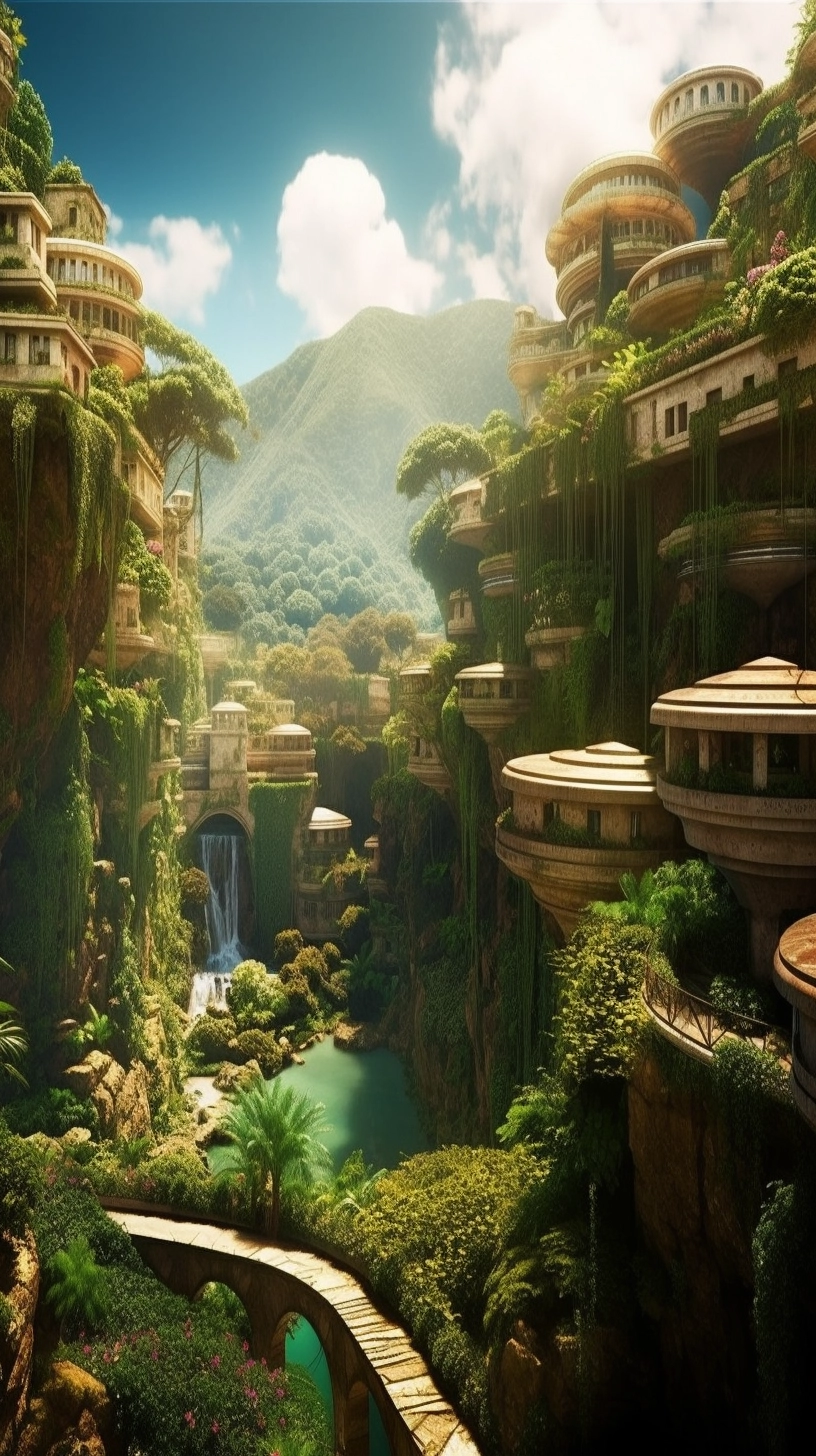 Futuristic Rivendell: A Scifi Cinematic Masterpiece