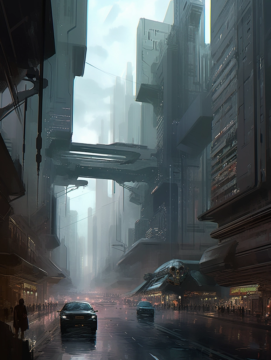 Futuristic Cityscapes by Paul Chadeisson