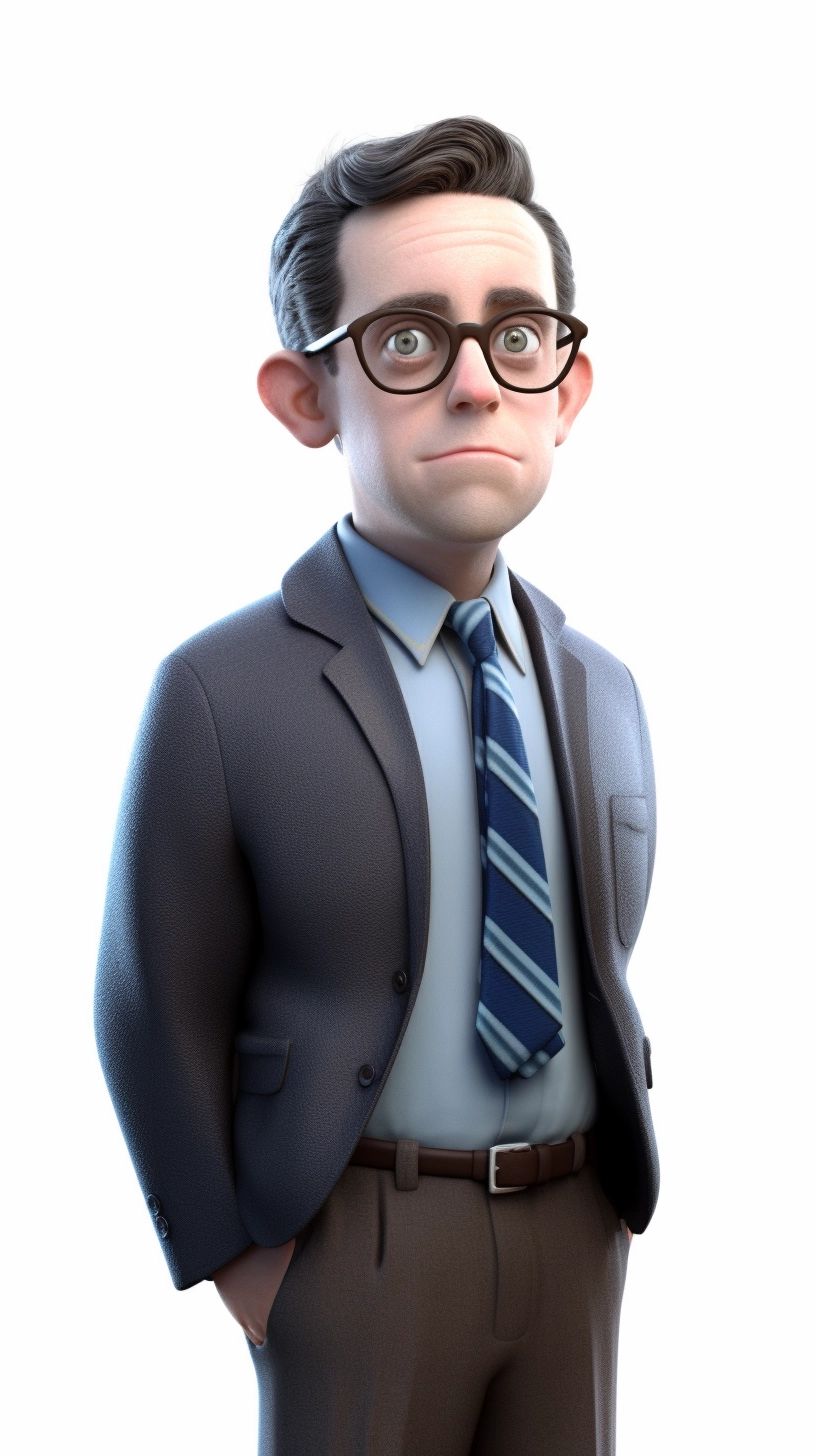 High-End Pixar Render: Ryan Howard in Black Suit