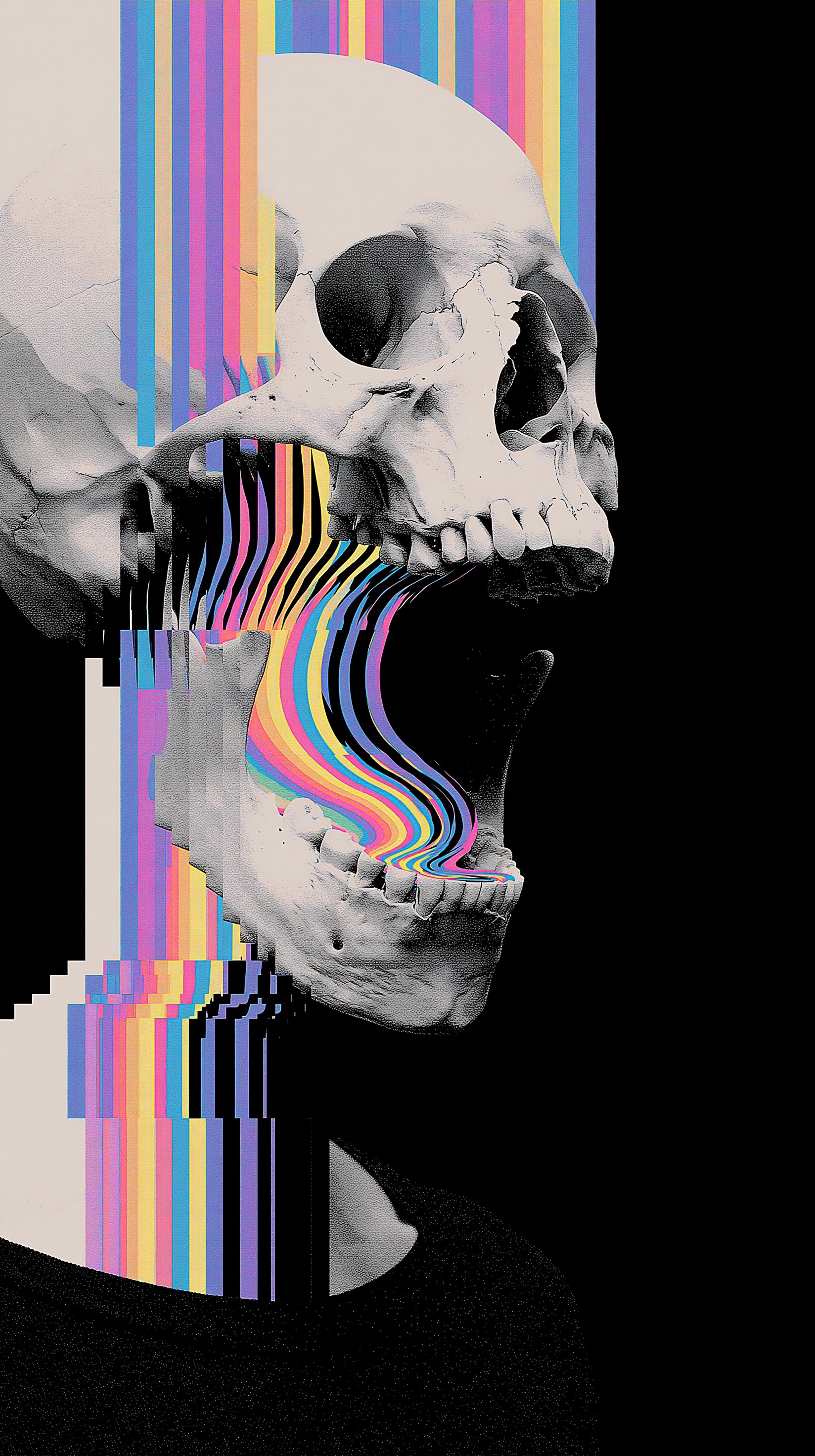 “Psychedelic Skull Patterns: A Visual Journey”
