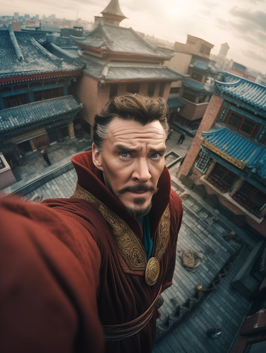 Doctor Strange's Epic Selfie on Chinese Palace