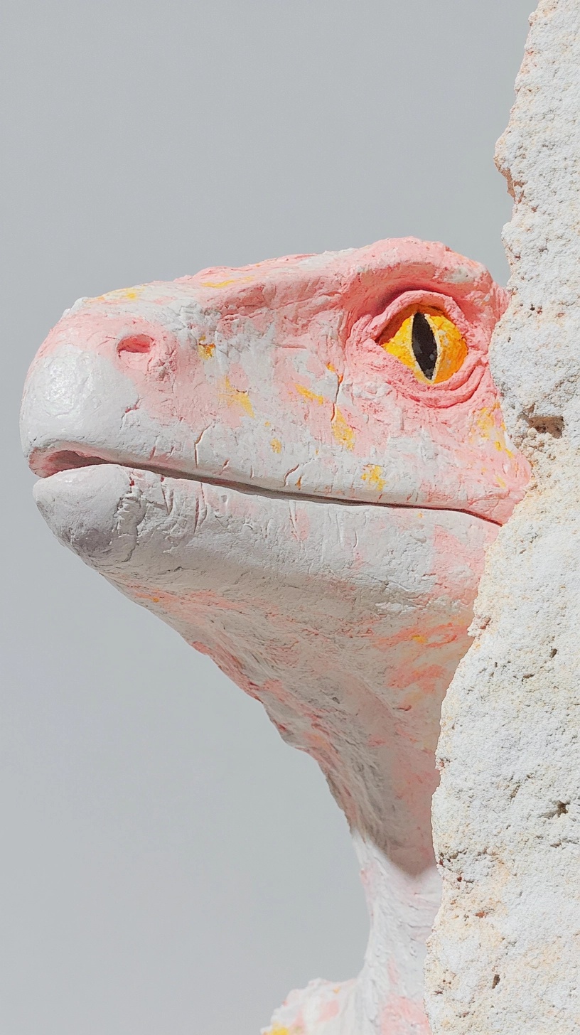 Clay Crafted Dilophosaurus: Unique Art Piece