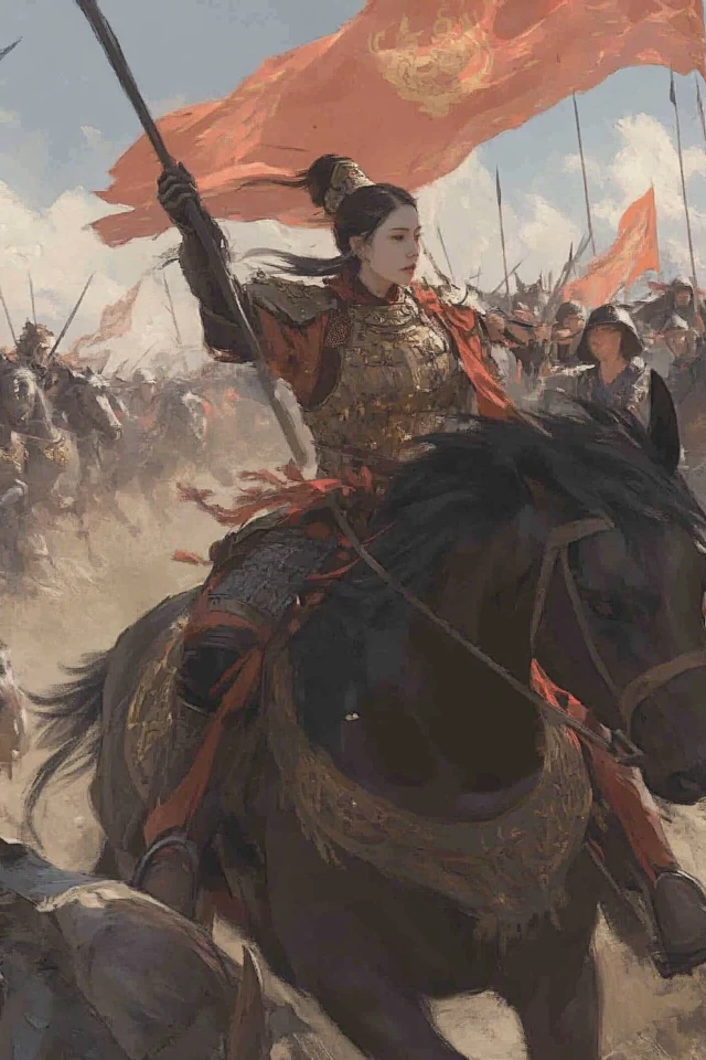 Enchanting Female Warrior in Exotic Coconut Armor