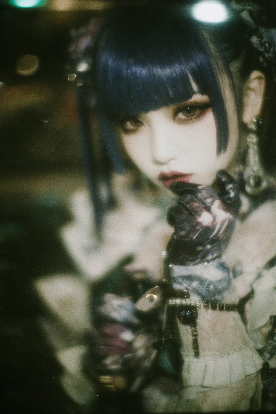 Whimsical Otaku Girl: A Vintage Art Journey