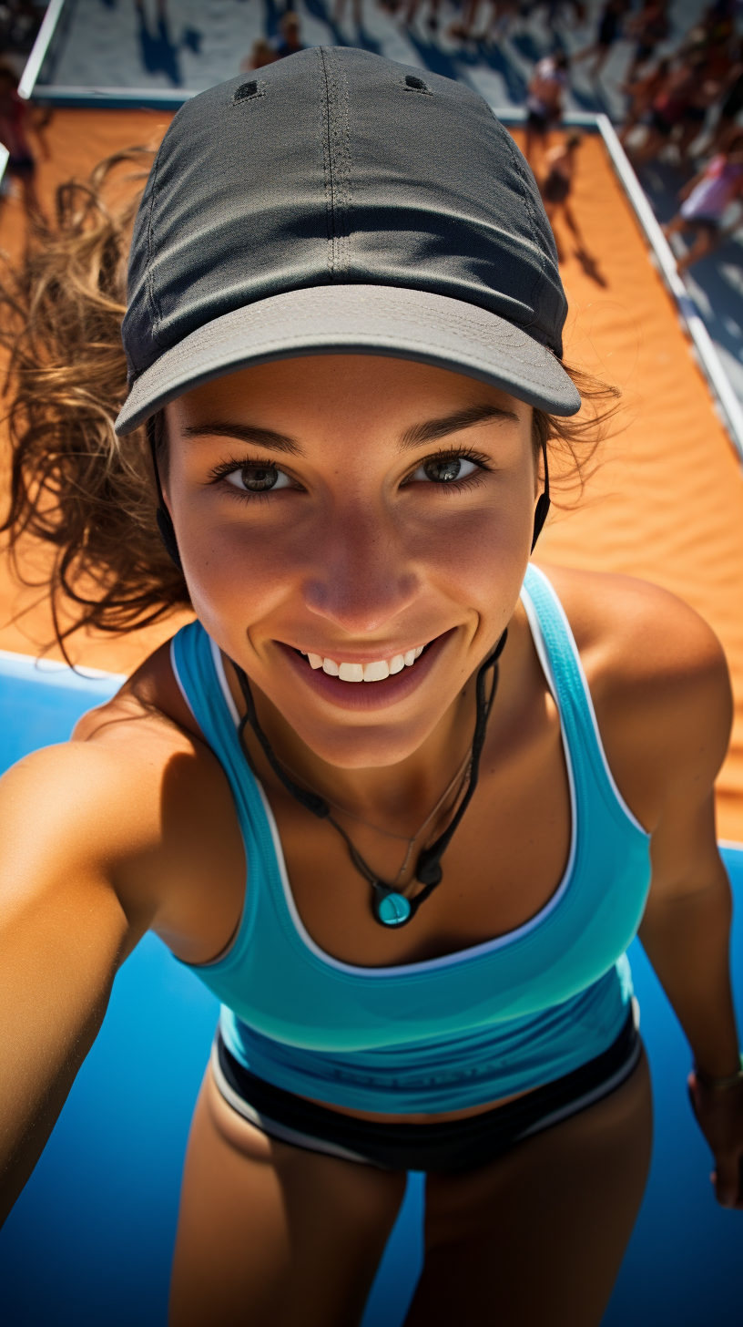 High-Definition Macro Selfie: Realistic Beach Volleyball Player