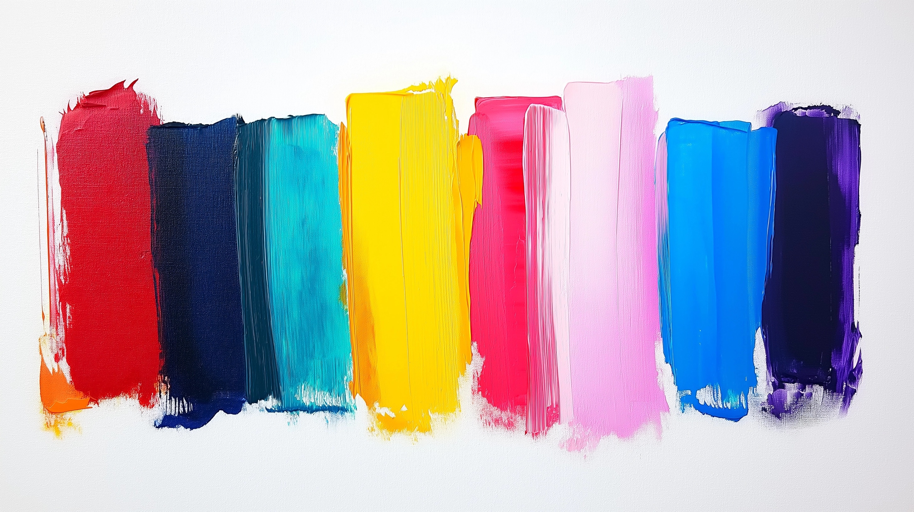 Minimalist 8-Brush Abstract Art: 8 Unique Colors