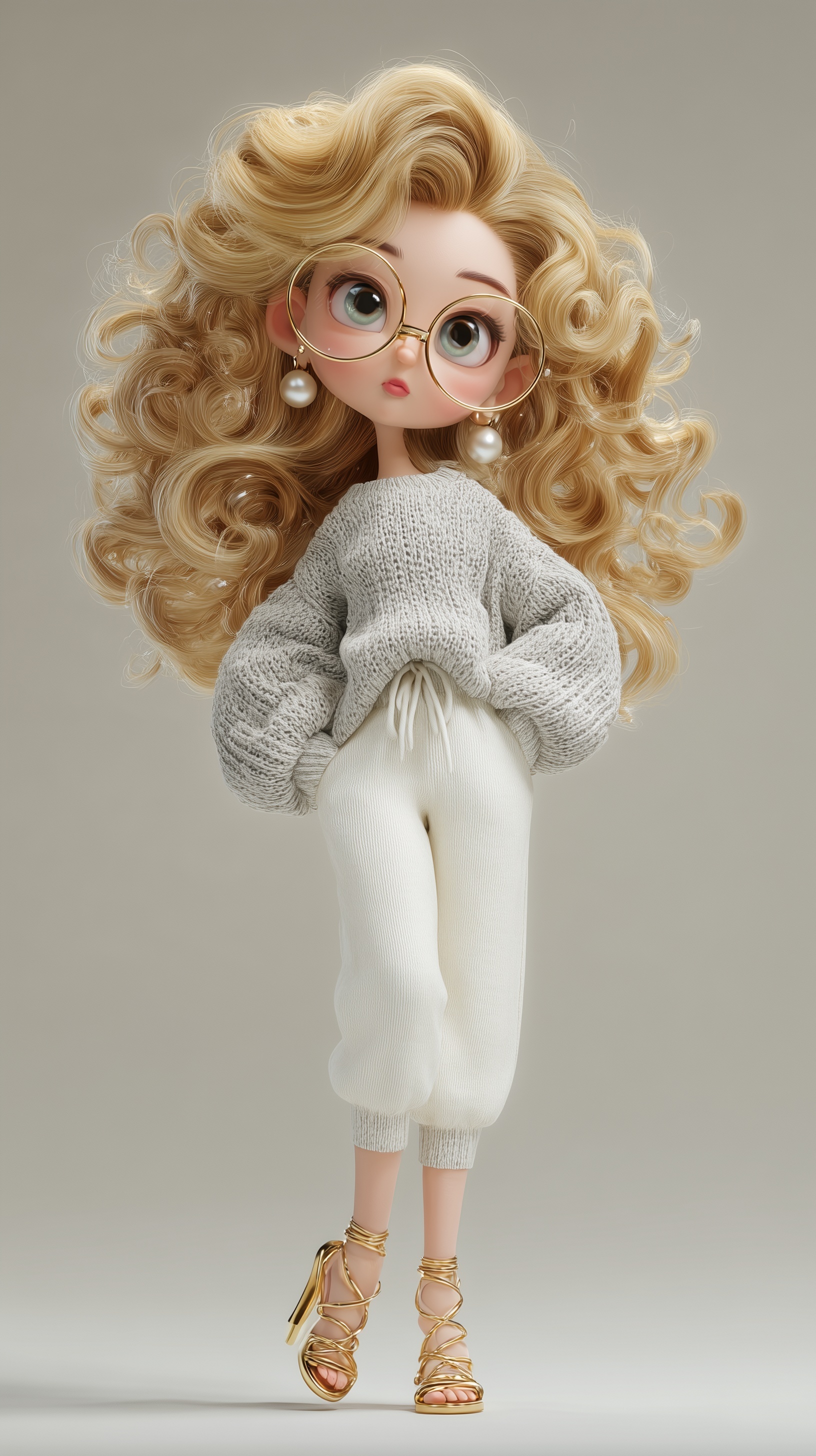 Whimsical Cartoon Girl: Style & Charm in Detail