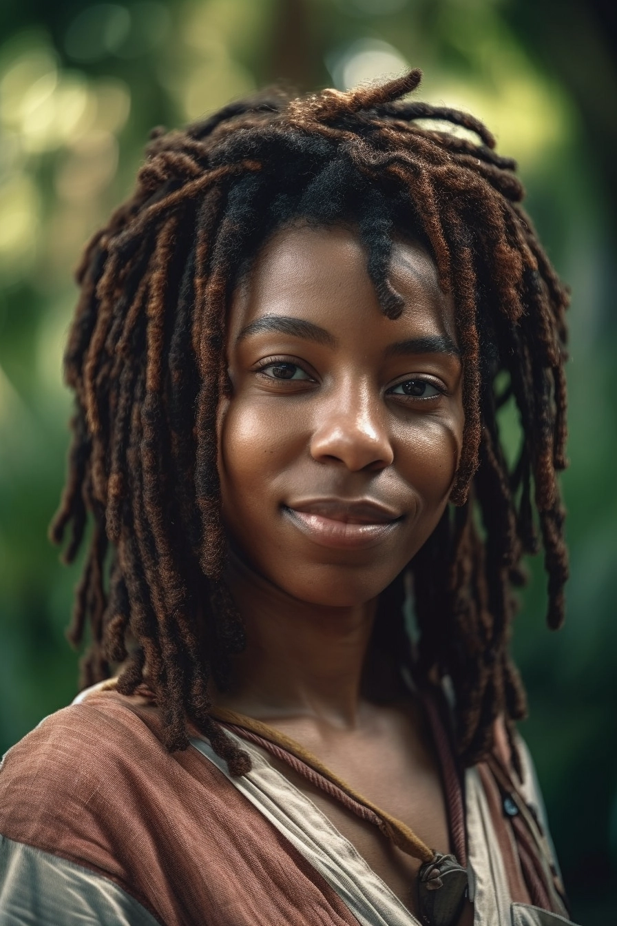 Stunning Natural Beauty: African Woman in Hasselblad 24mm Shot