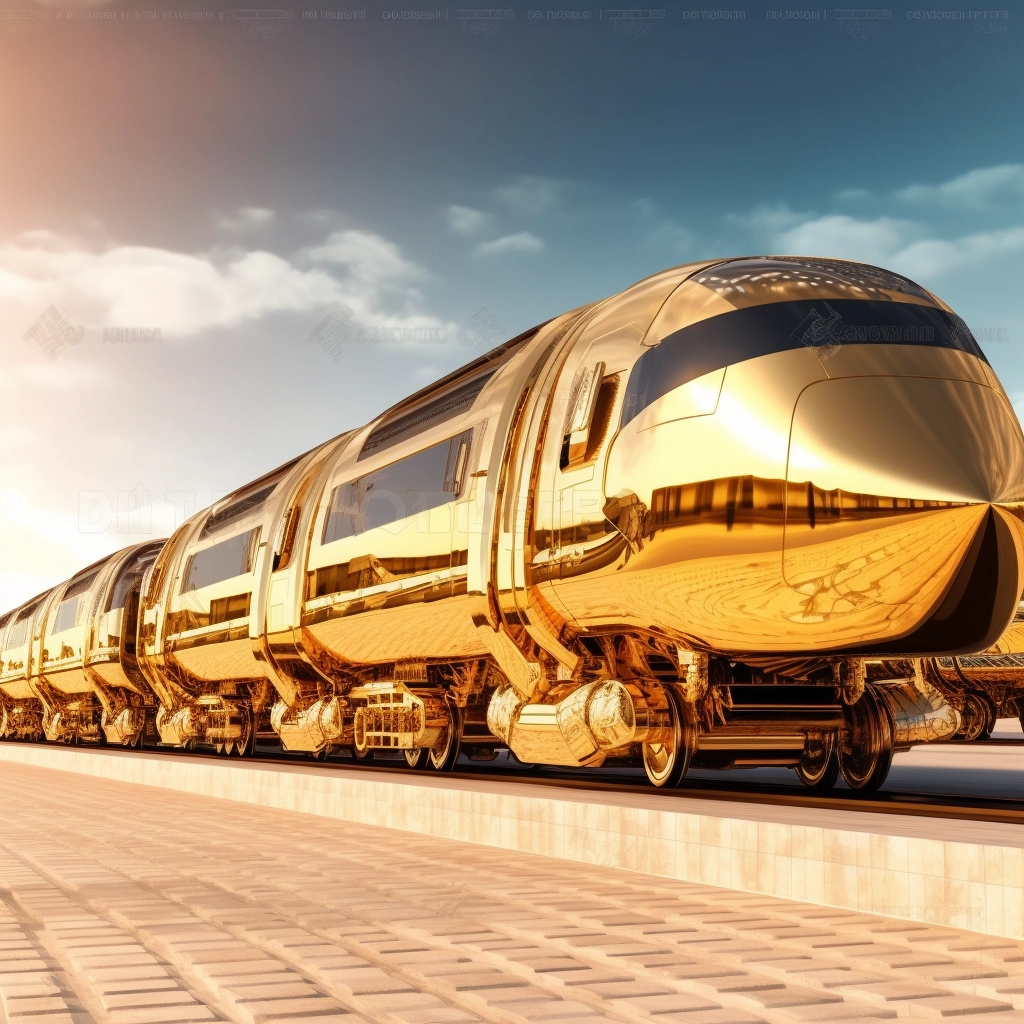 Bugatti's Futuristic Train: A Surreal Scifi Dream