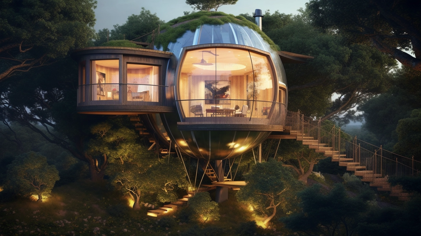 Luxury Treehouse: Hyper-Realistic & GreenCore