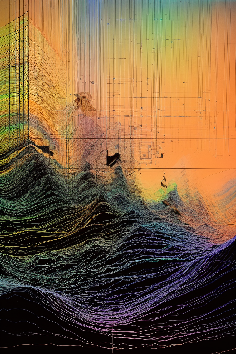 Sunbleached Topographic Fusion: A Japanese Architectural Glitch