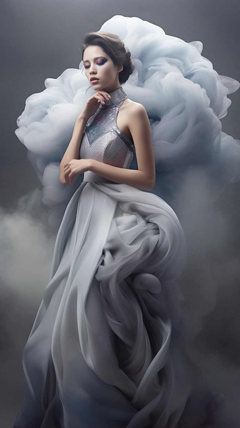 Futuristic Smoke Dress by Cibeta - Mythical Weathercore