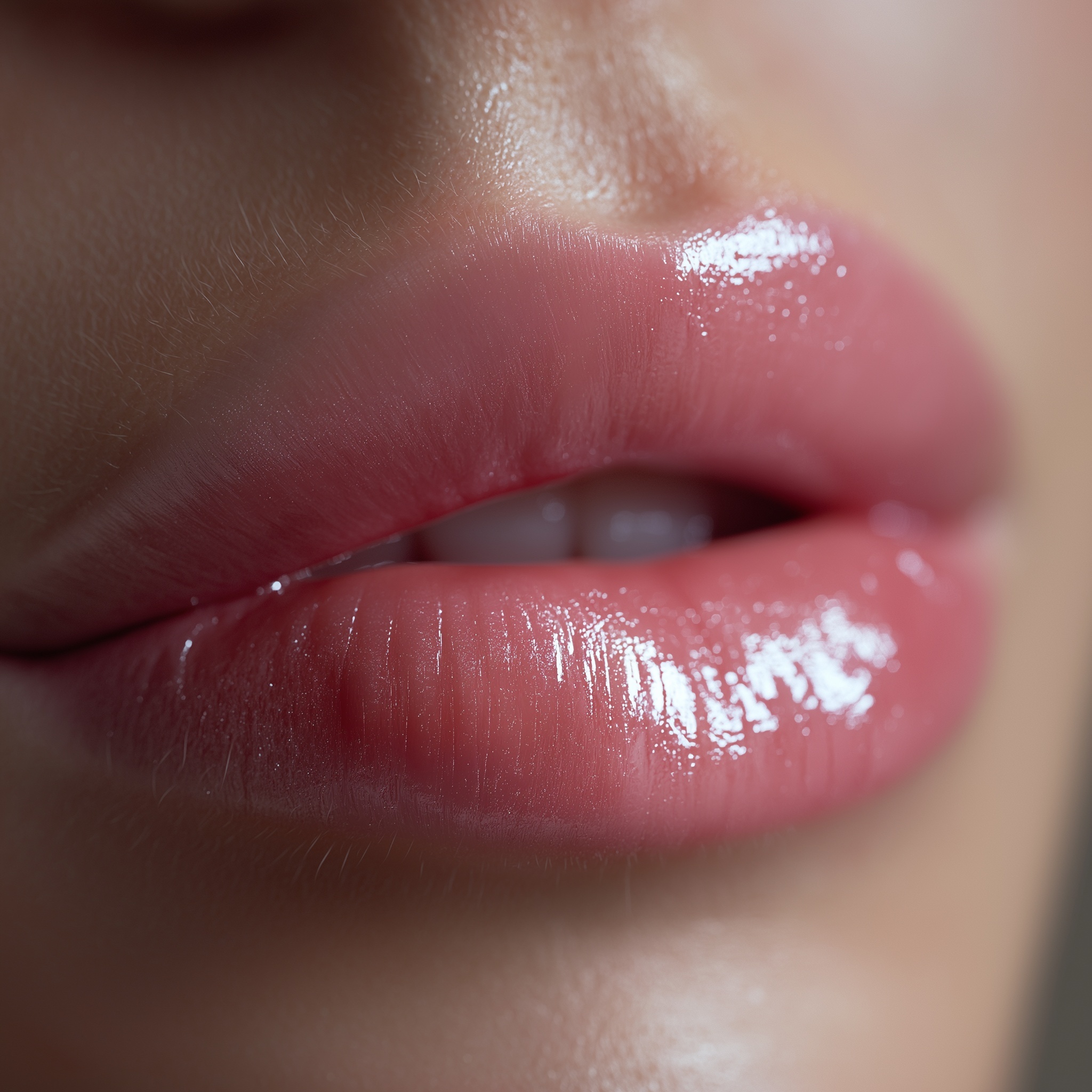Stunning Glossy Lips: Photorealistic Beauty Art