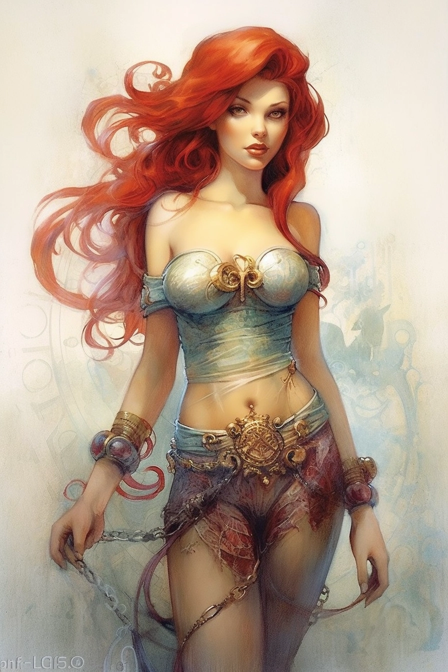 Burlesque Ariel by Luis Royo - Disney Character