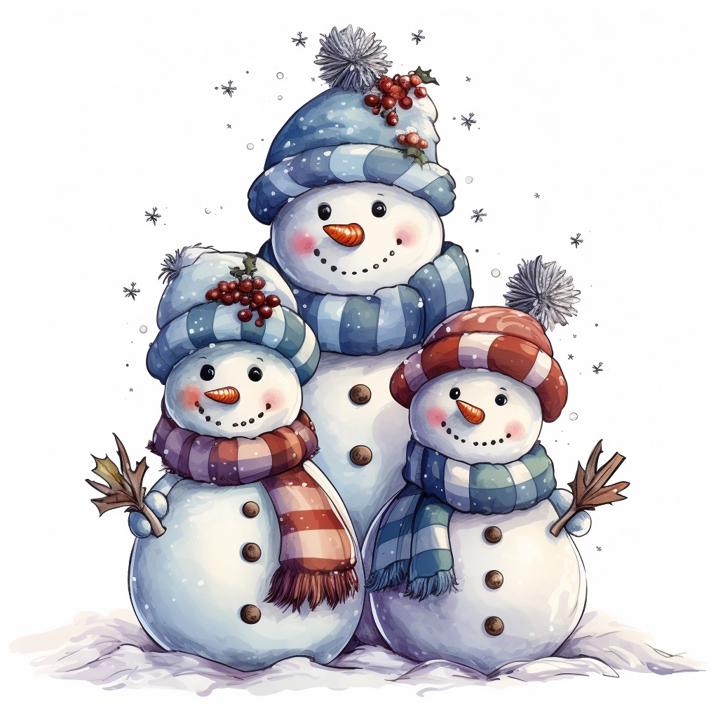 Stacked Snowmen Cartoon: Funny & Crazy Winter Clipart