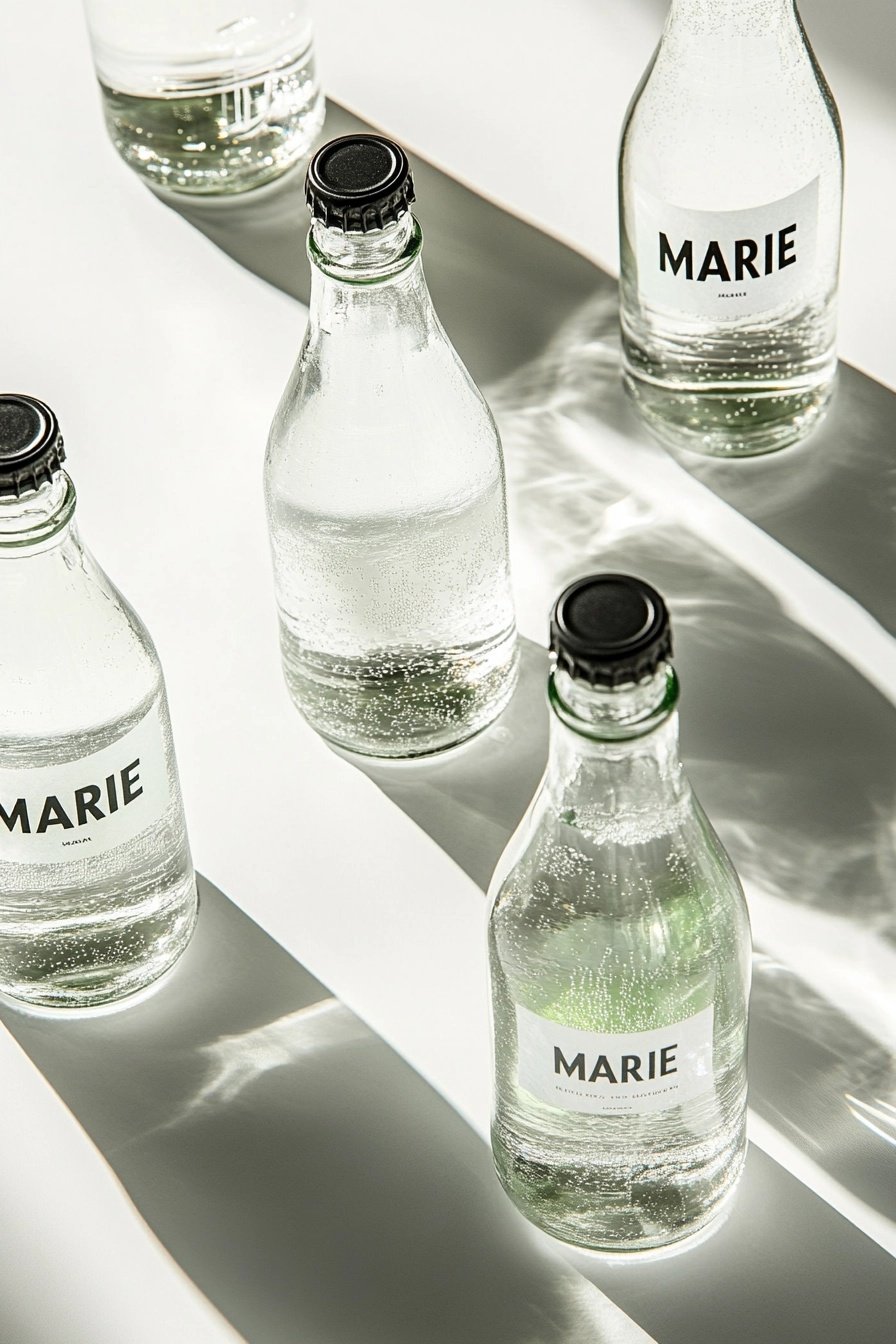 Stunning Product Shots of MARIE Sparkling Water