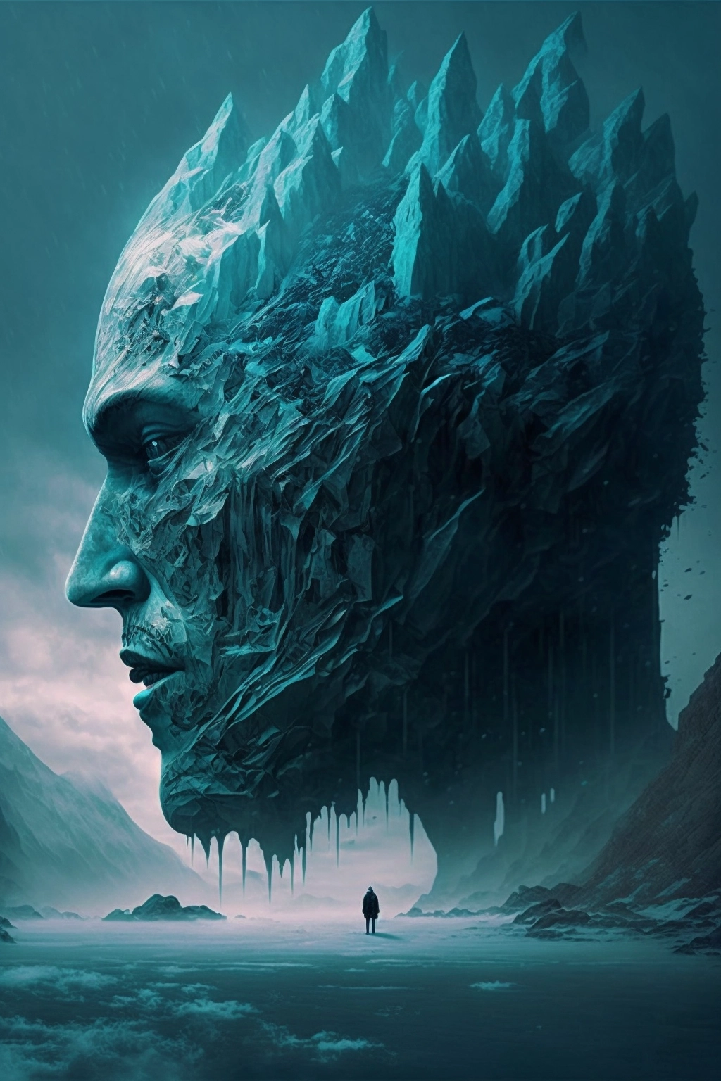 Glacier Glazier: Unreal Engine Art by Beksinski