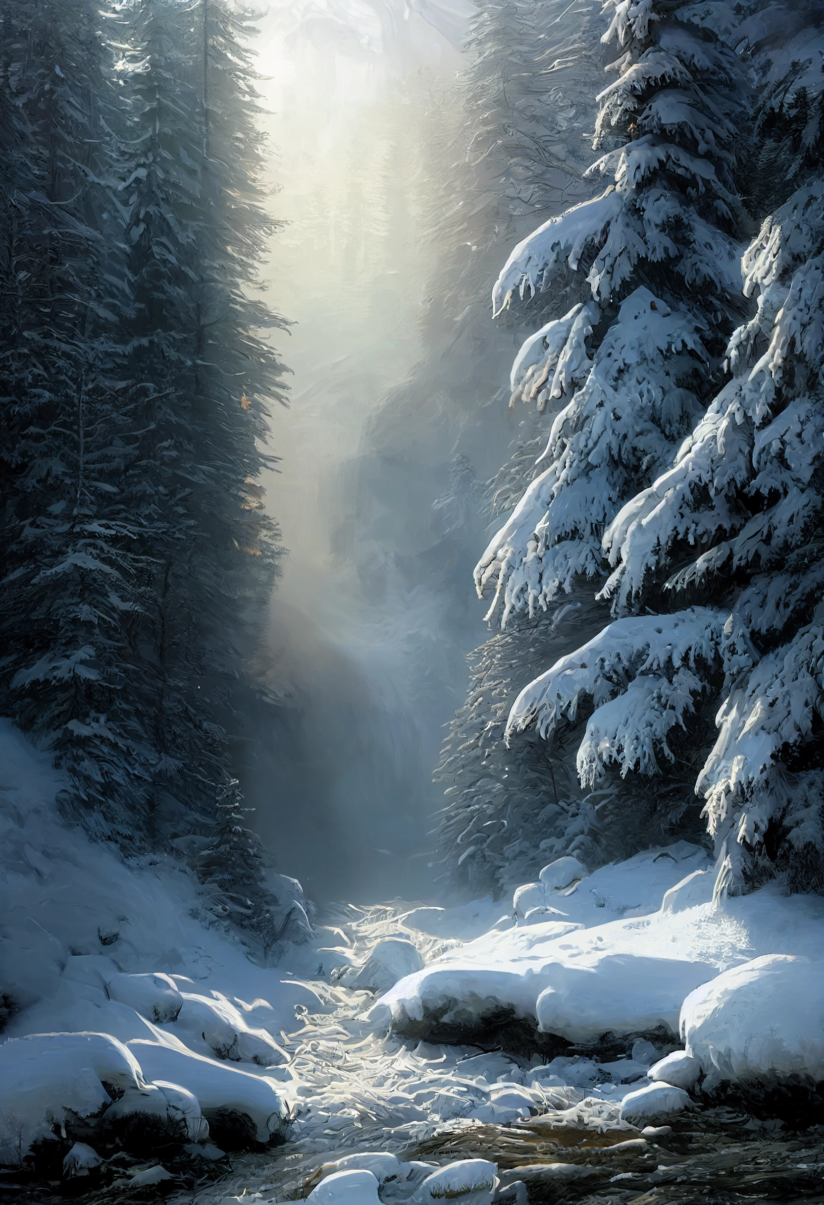 Hyperrealistic Winter Landscape Art - Award-Winning