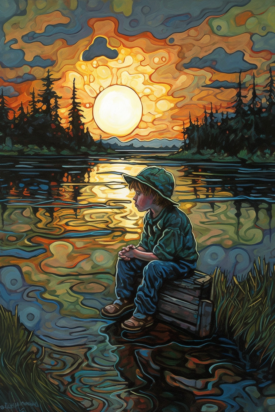 Psychedelic Sunset: A Little Boy's Wilderness Adventure