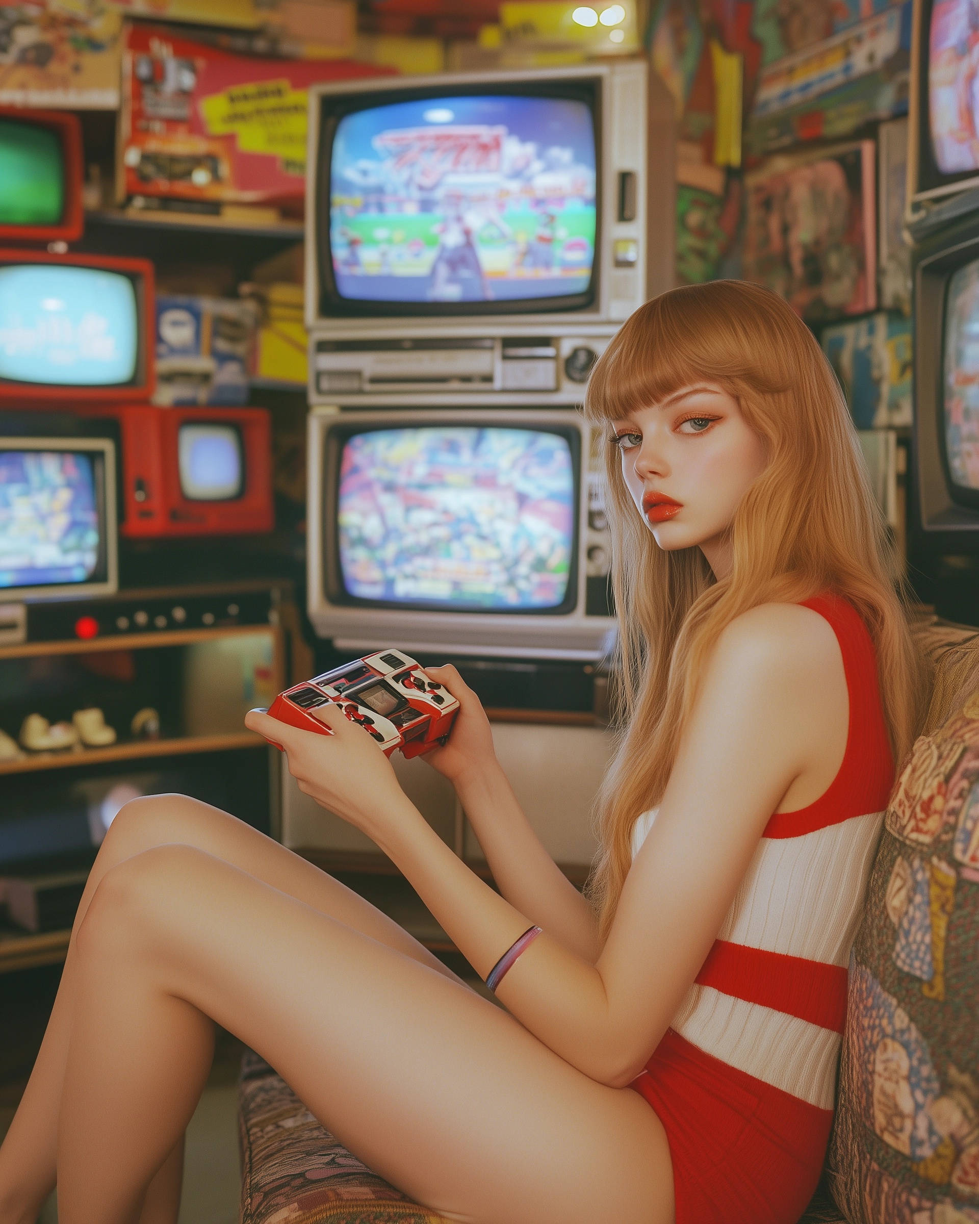 Retro Chic: Gaming Meets Fashion in Surreal Style