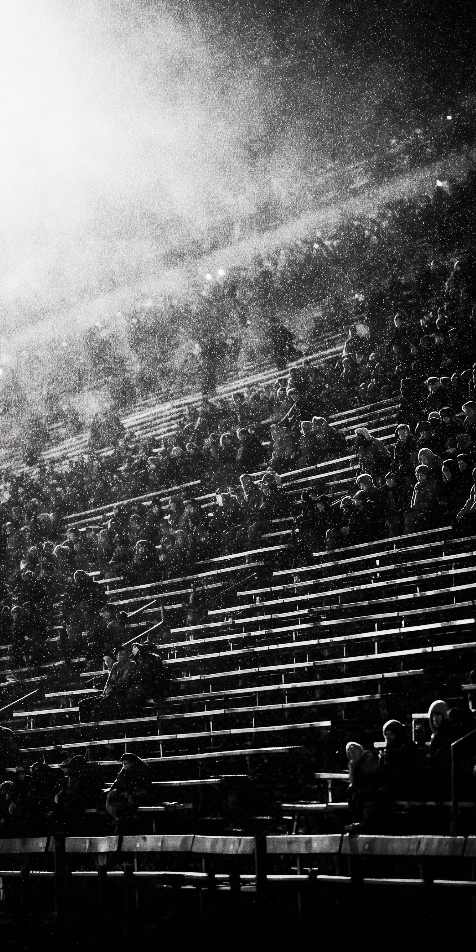 Cinematic Black & White Football Stadium Experience