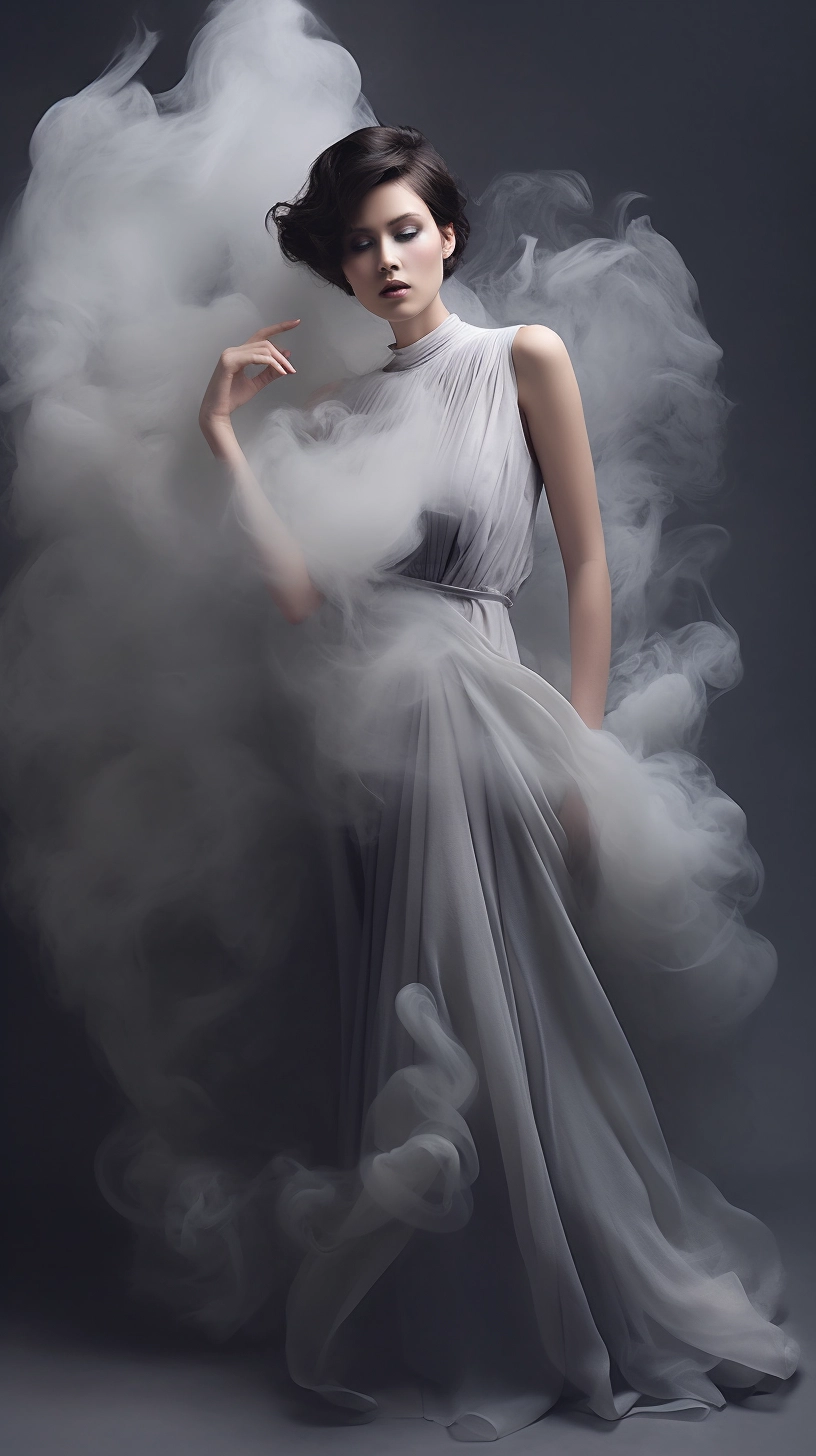 Futuristic Smoke Dress by Cibeta - Mythical Weathercore