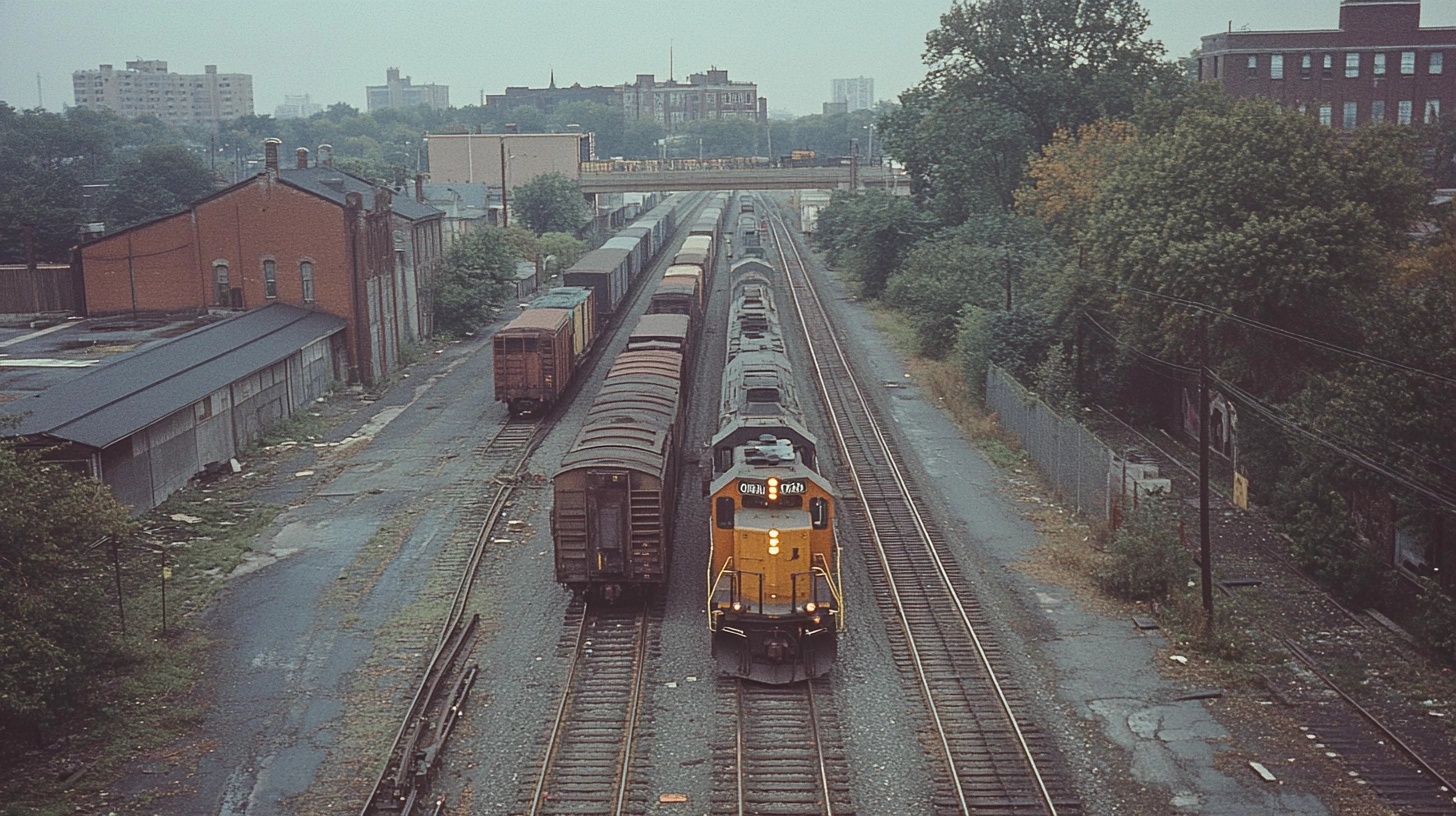 Stunning Overhead Train Yard Adventure