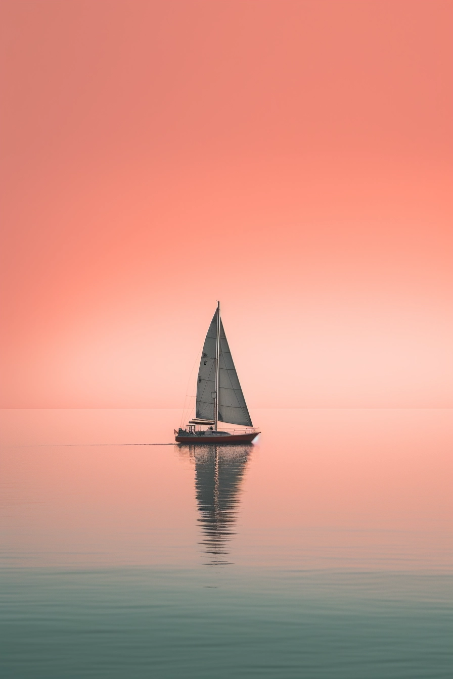 Japanese Minimalism: 8K Sailboat Photography