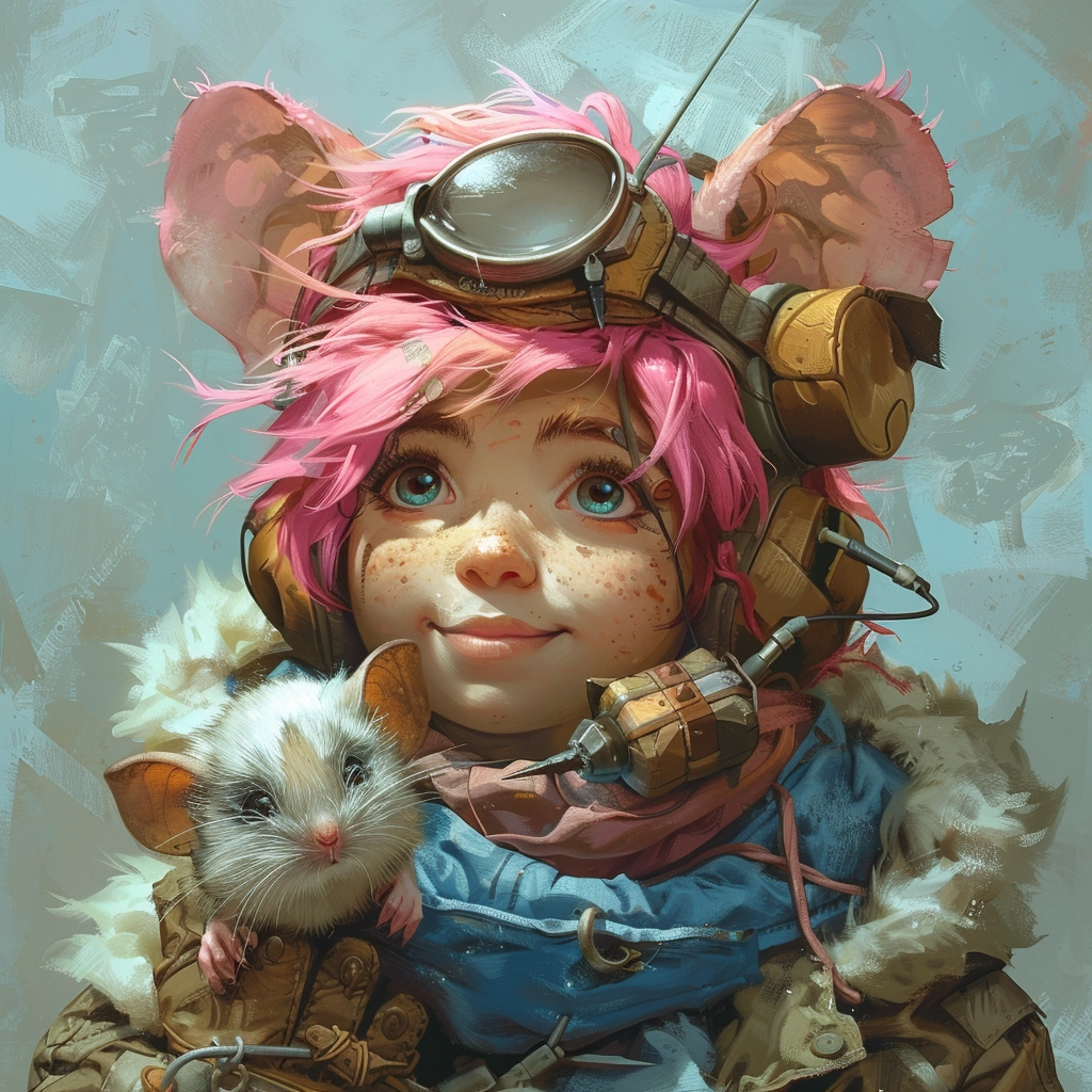 Sall the Gnome: Adorable D&D Character with Pink Hair!