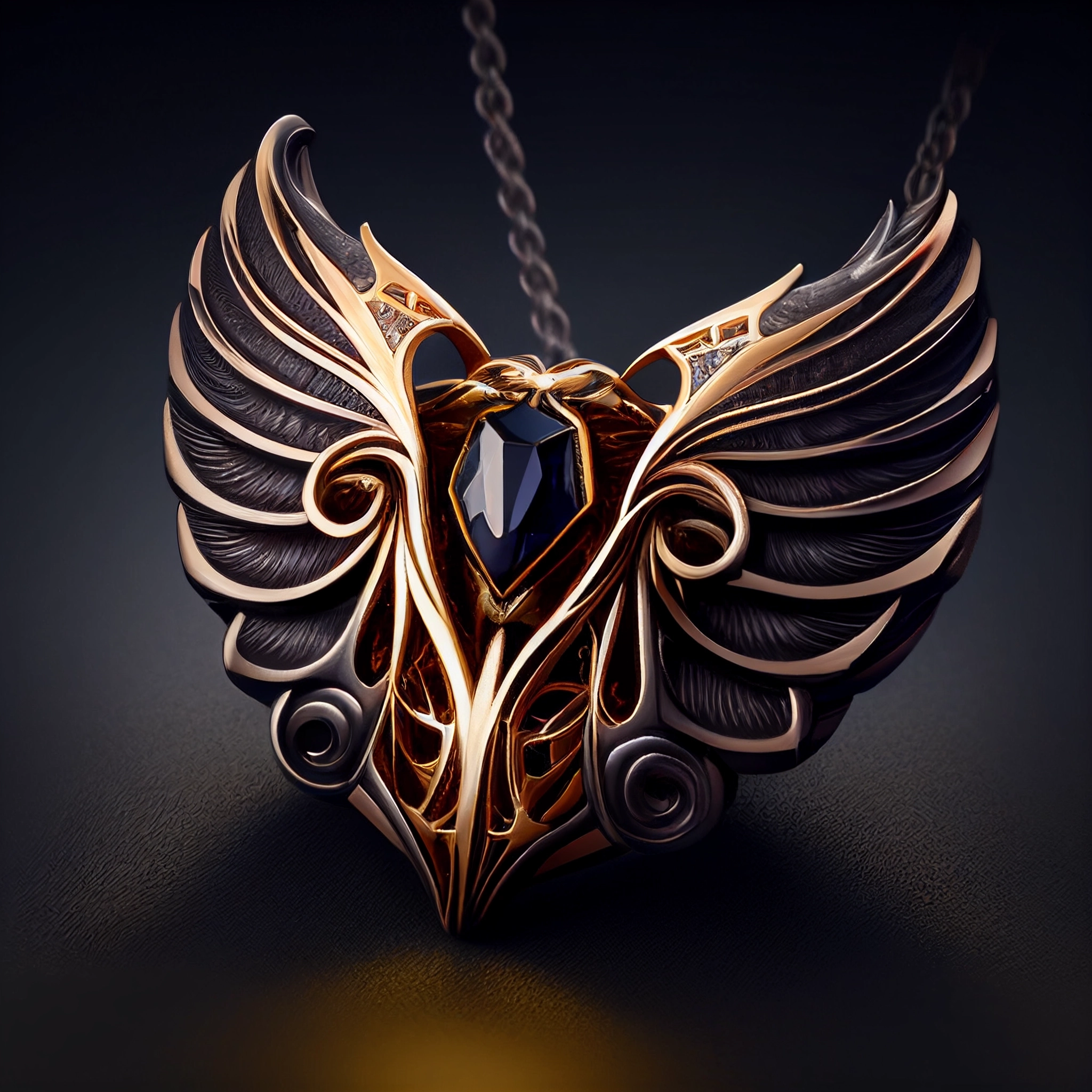 High-End Luxury Wing Pendant - Flawless Craftsmanship