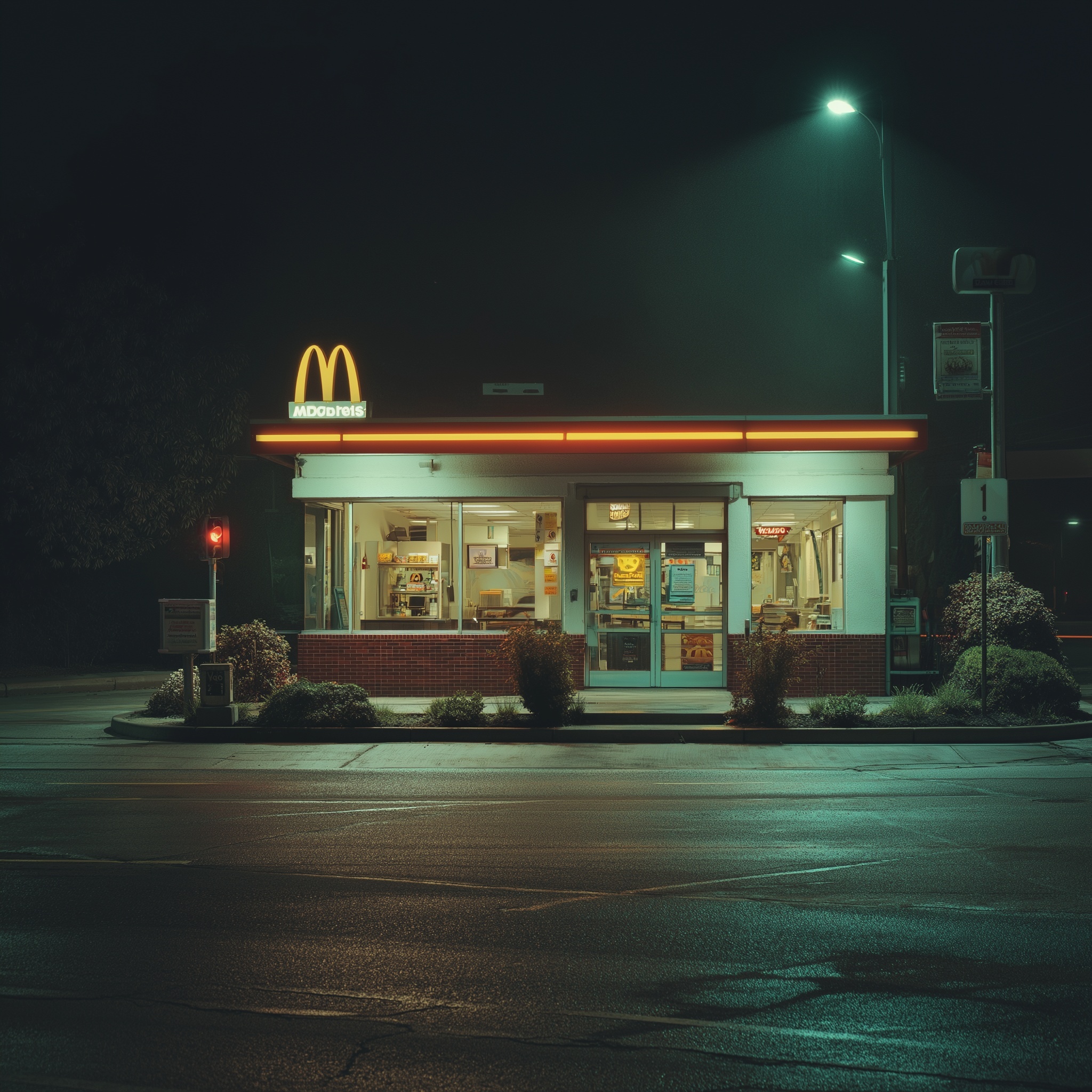 Nighttime Drive-Thru Experience at McDonald's
