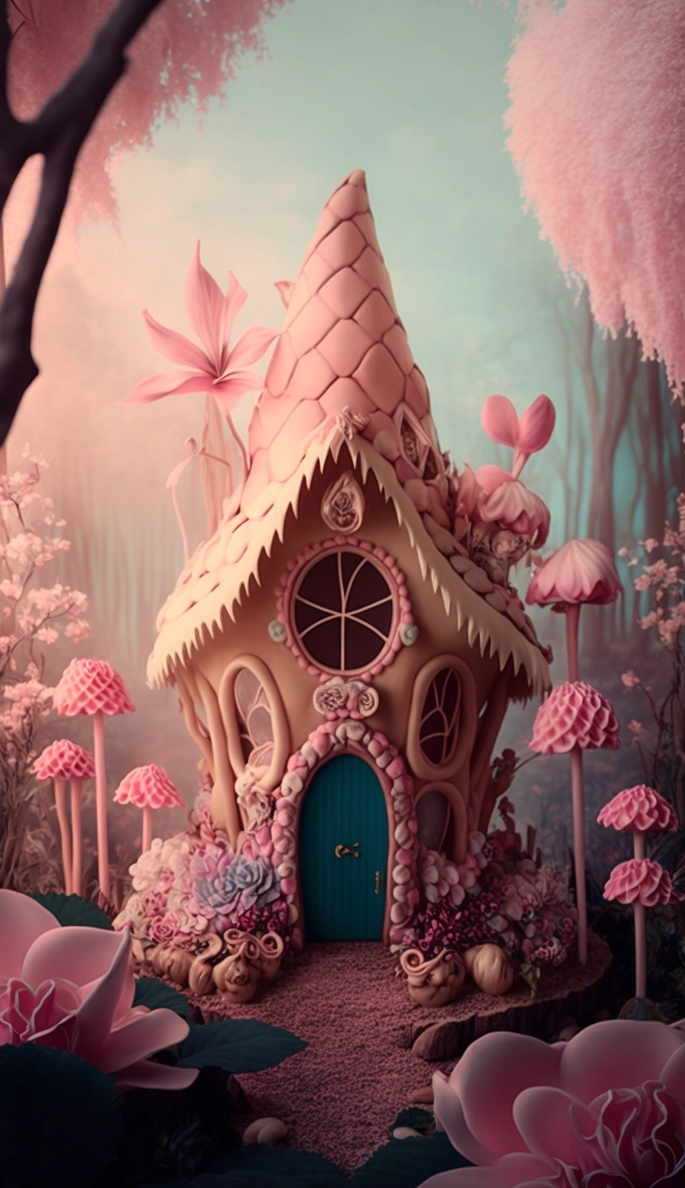 Rococo Candy Fairytale Cottage Castle in Enchanted Woods