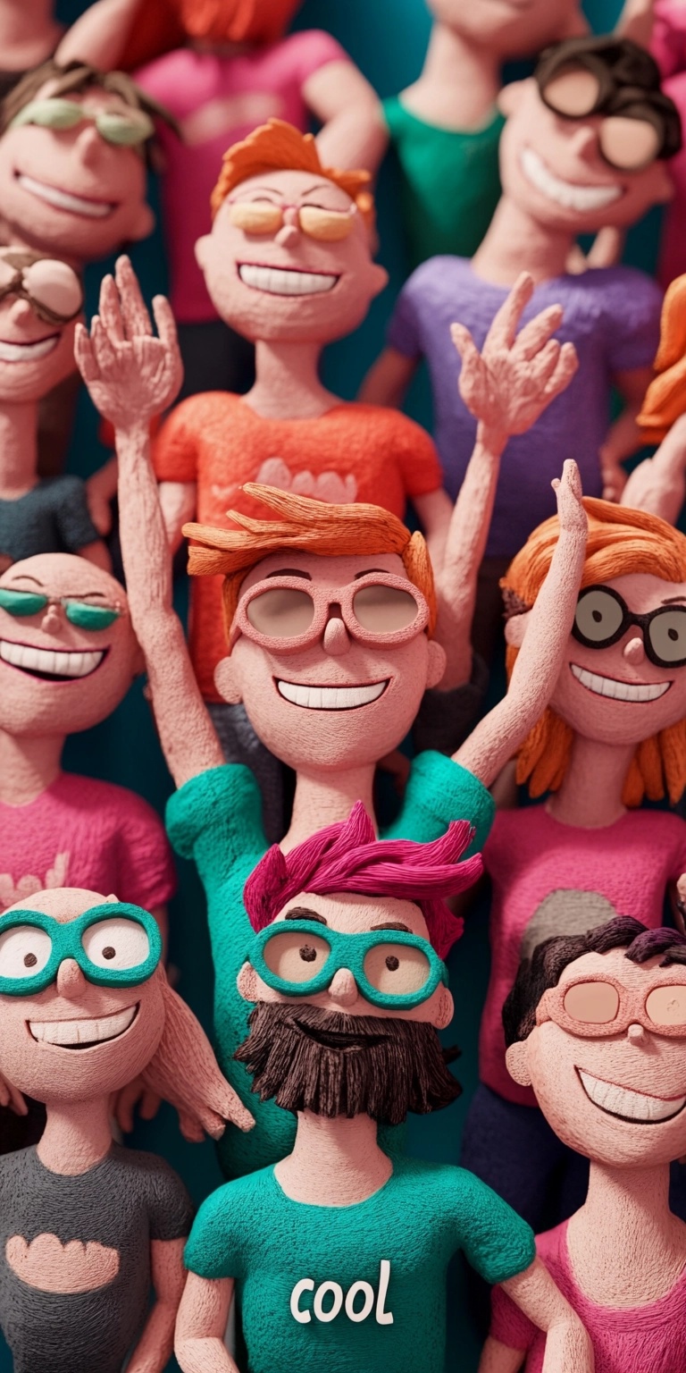 Vibrant Plasticine Characters: Joy in Every Detail