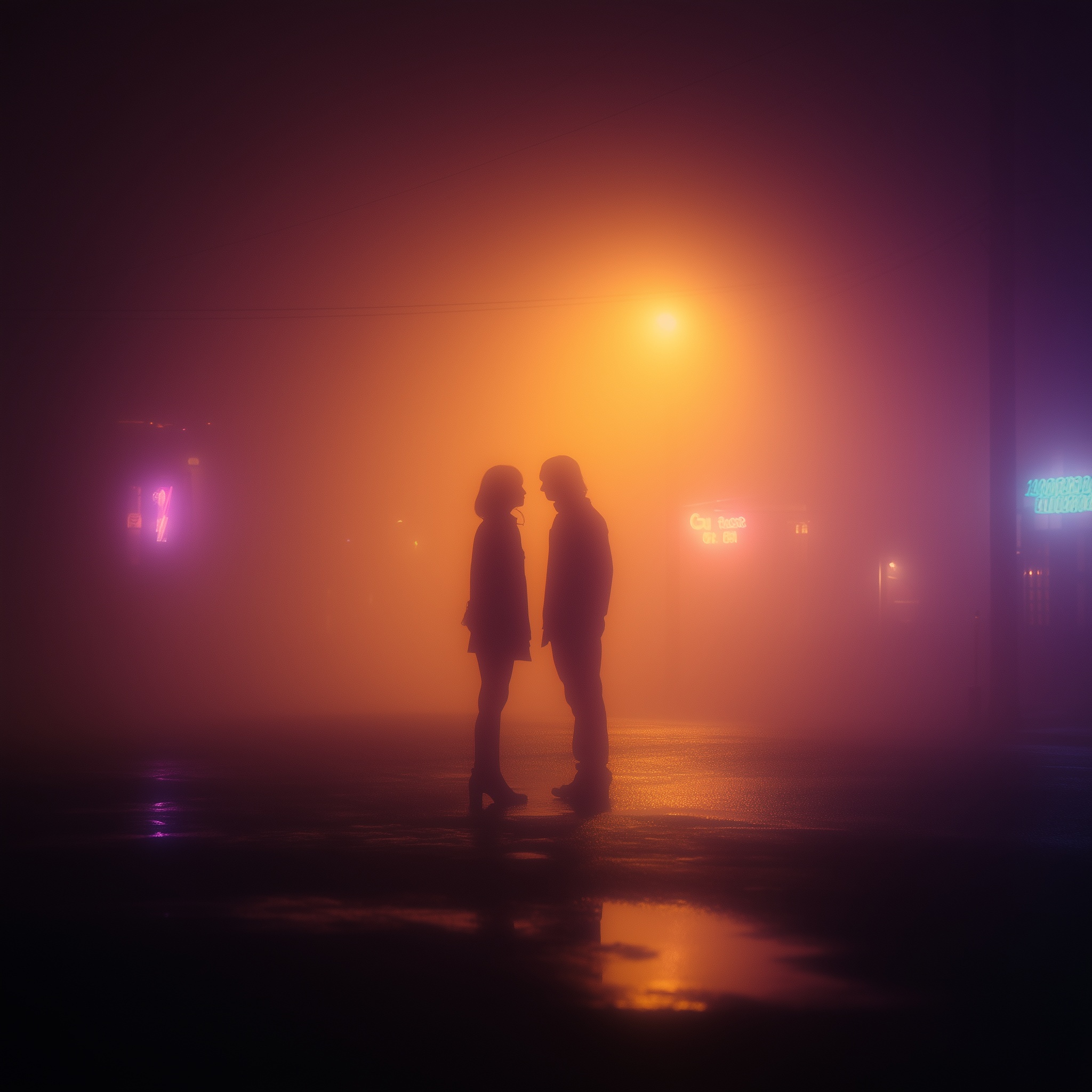 Silent Connection: Neon Dreams at Midnight
