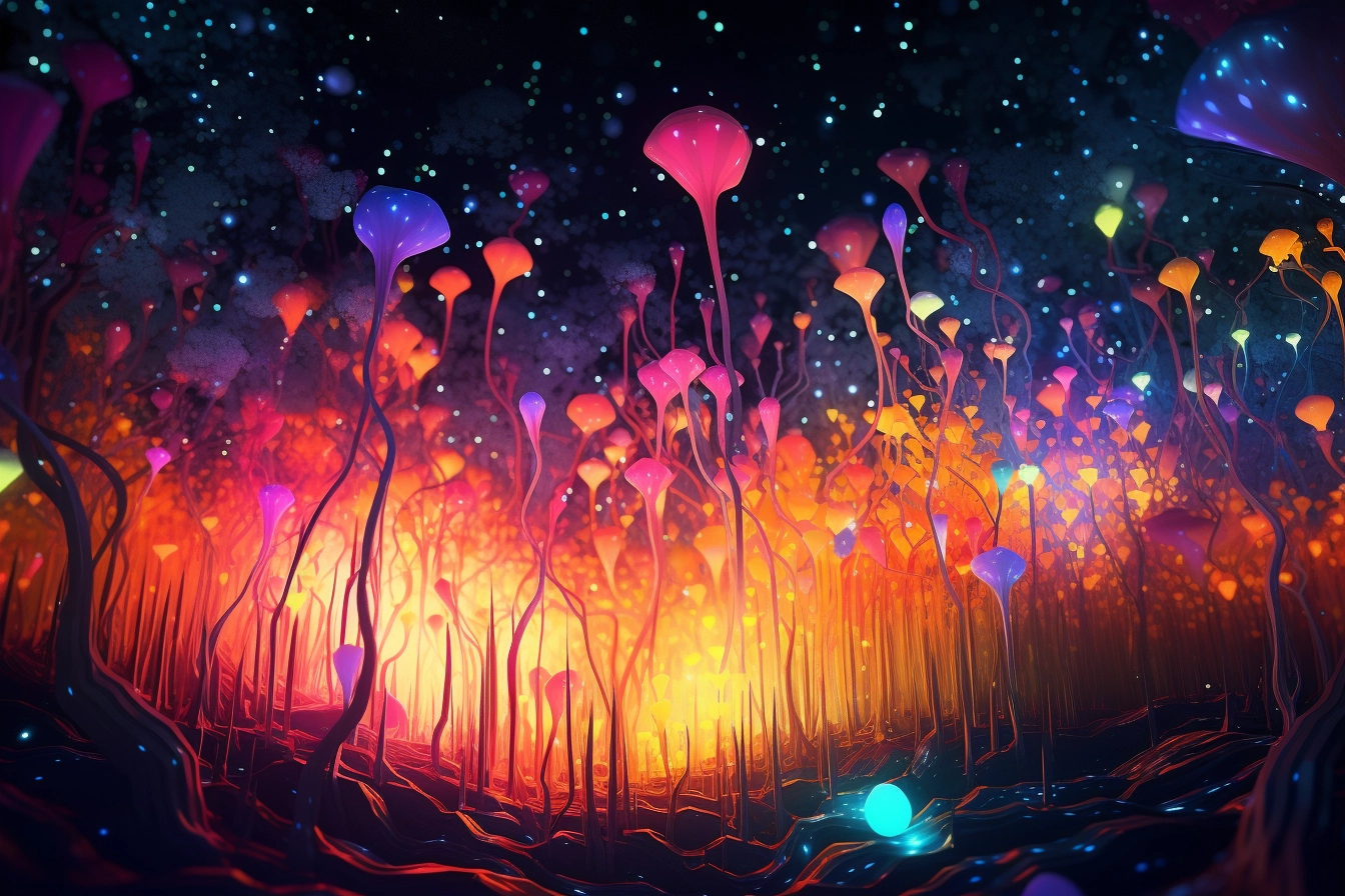 Neon Nights: Starry Sky Art