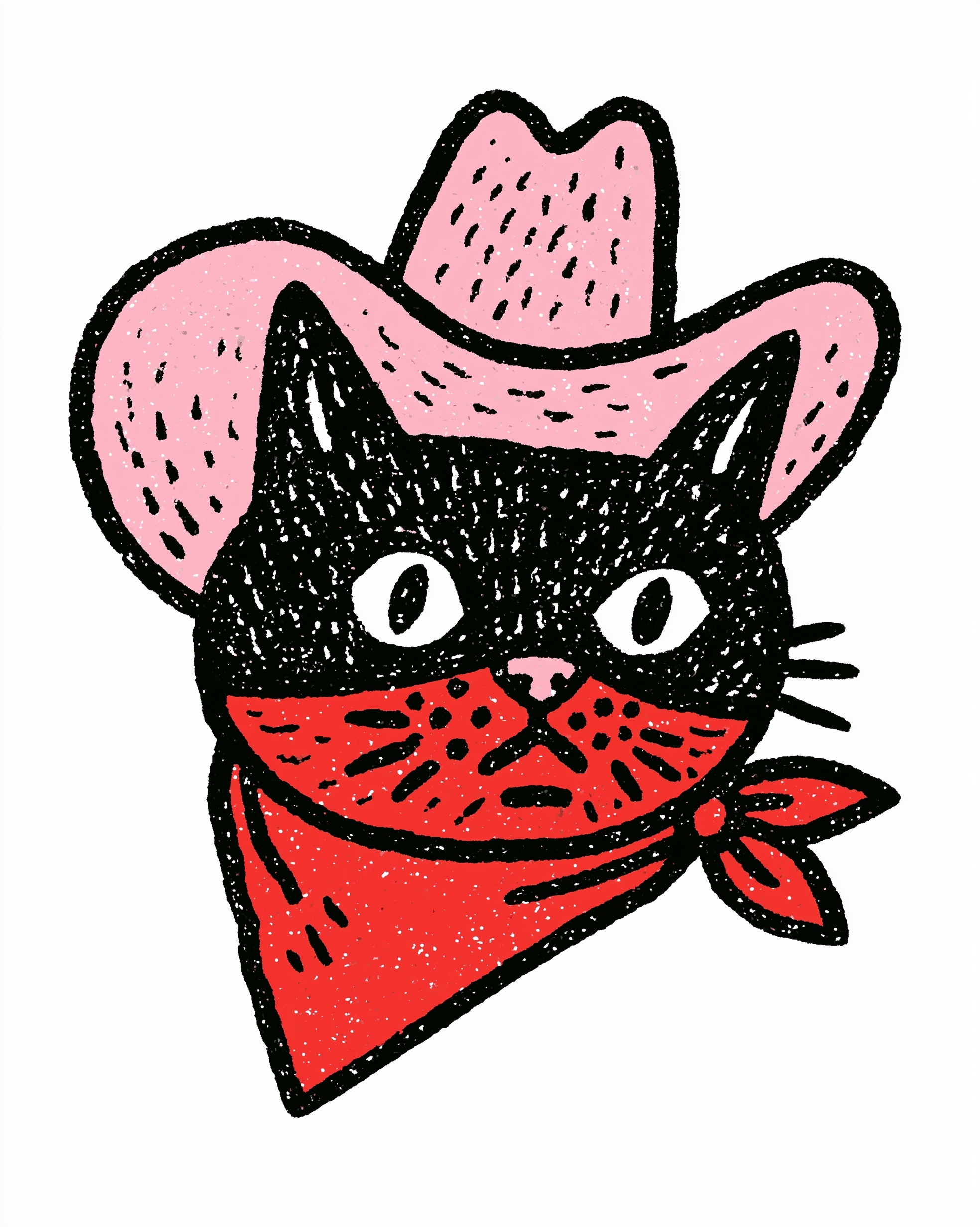 Cowboy Cat Logo: Bandit Style Design