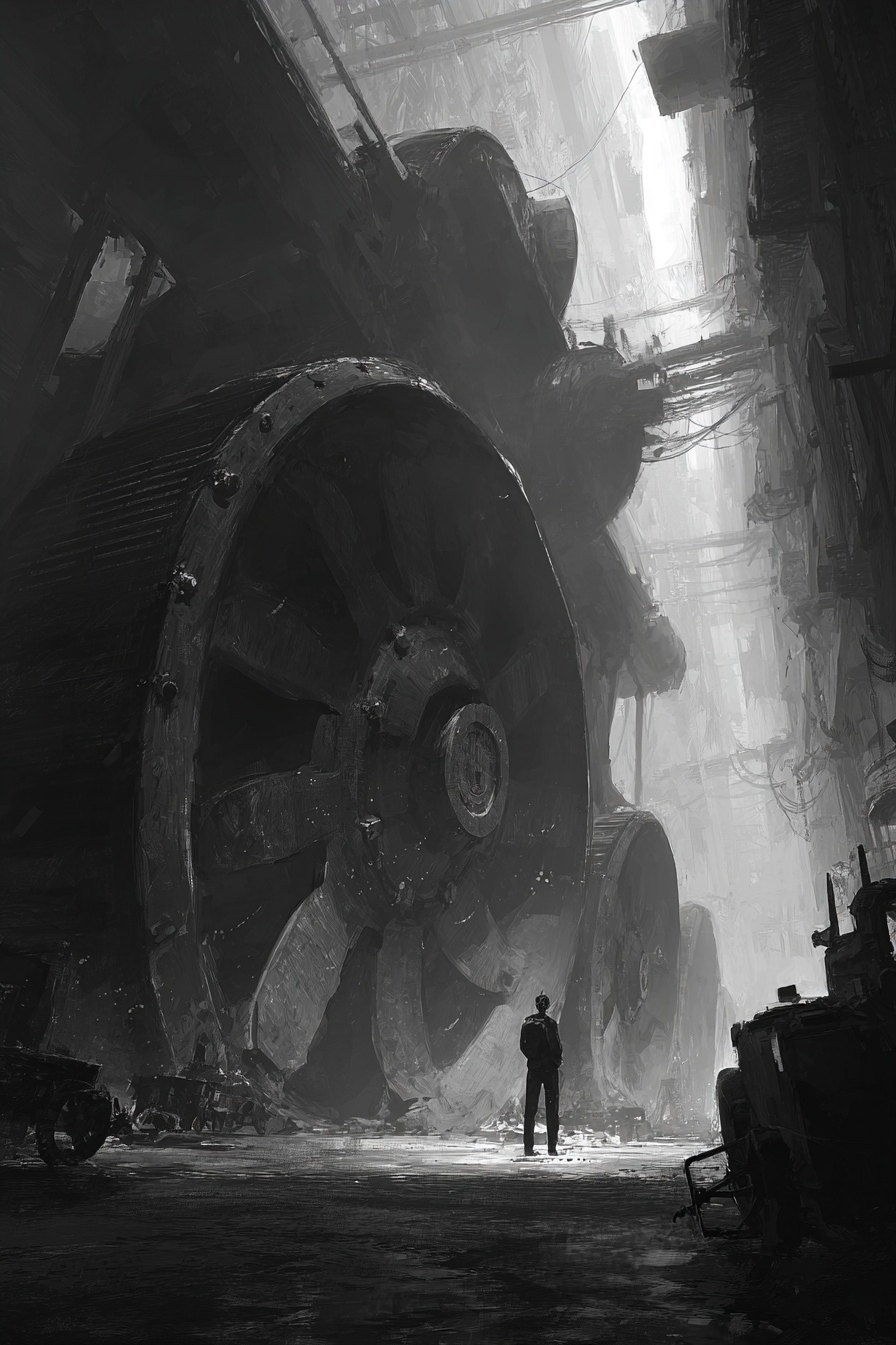 Steampunk Fantasy: Industrial Engine in Dark City