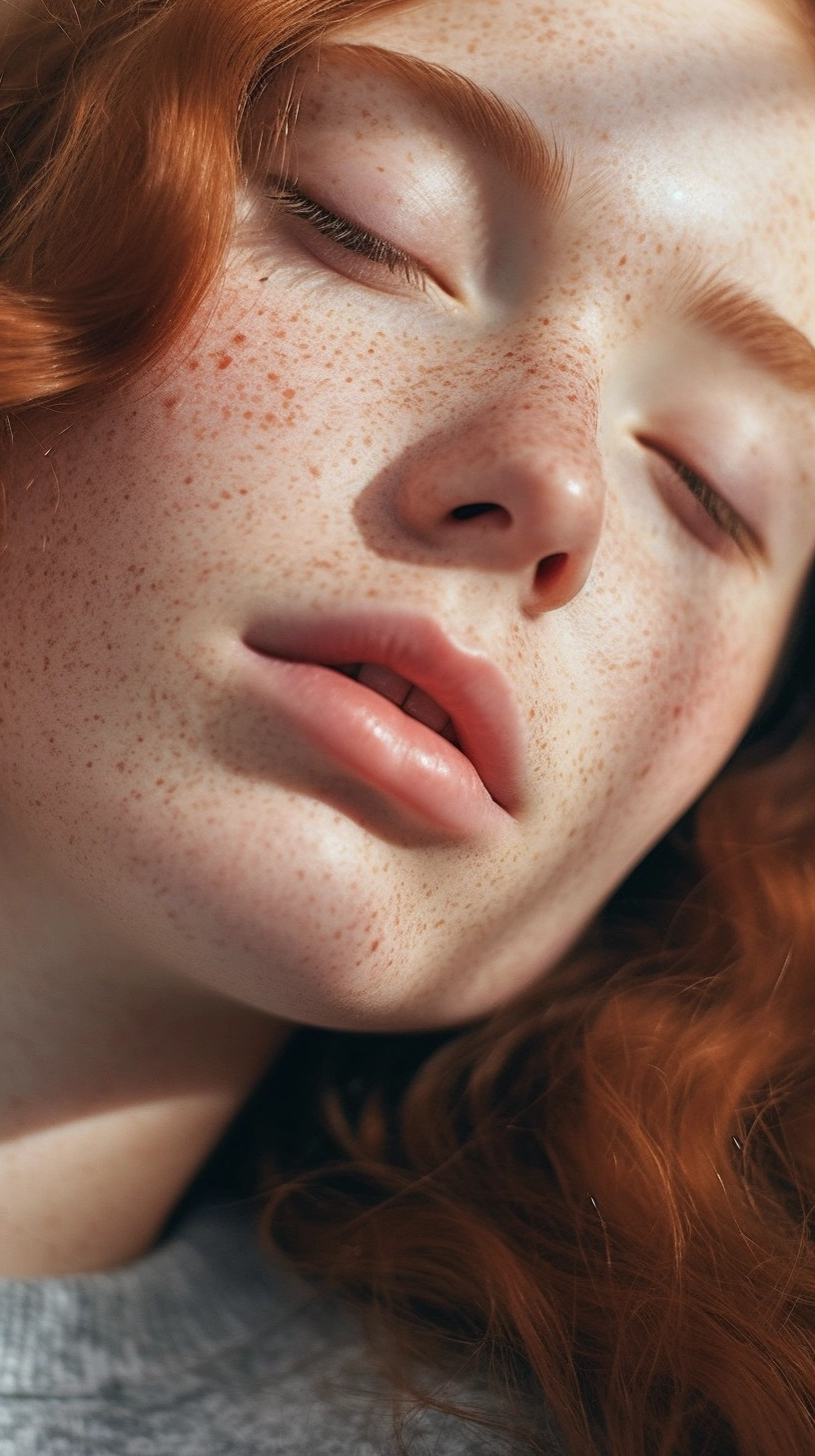 Freckled Beauty: Hyperrealistic Close-Up Photoshoot