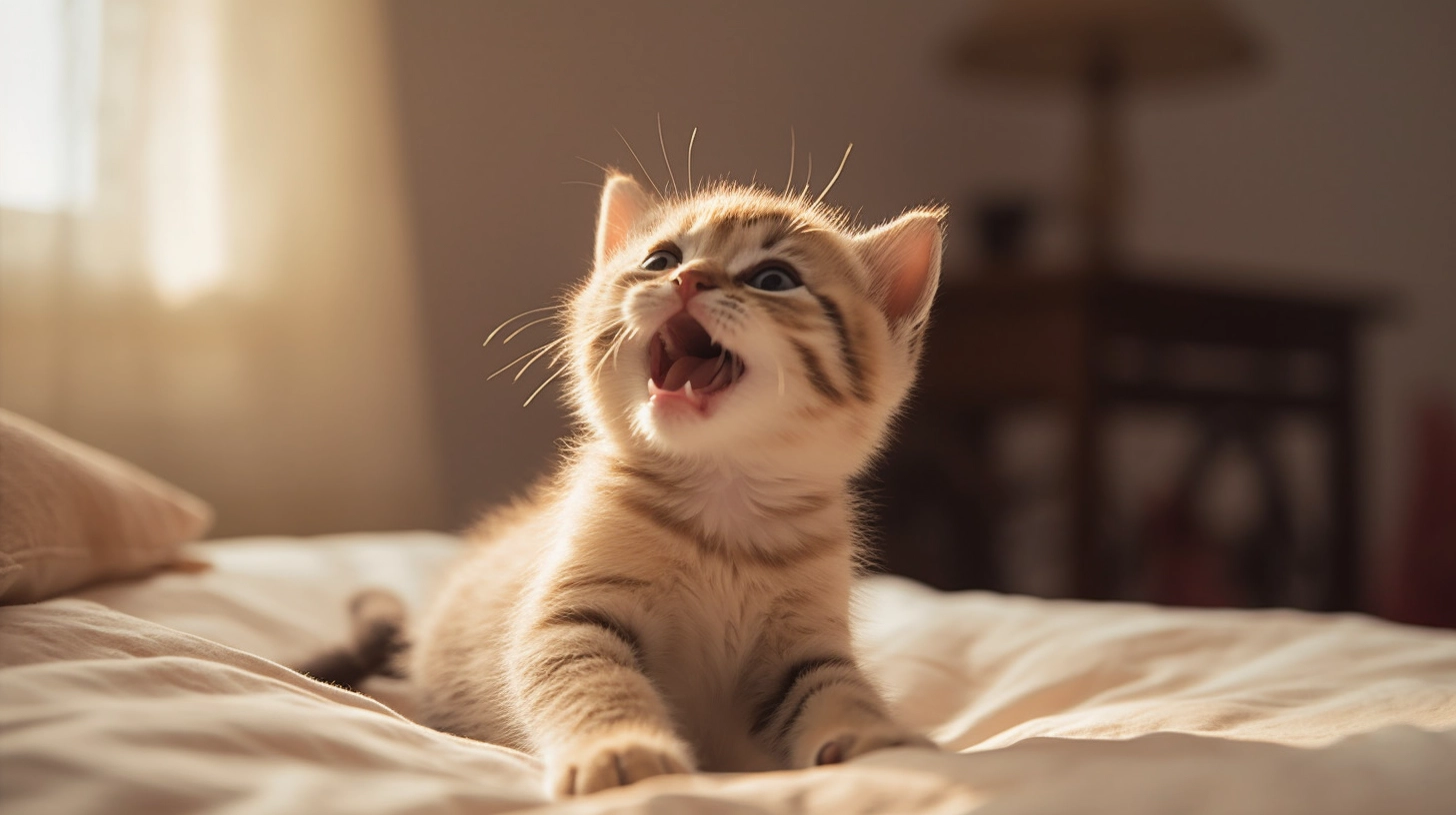 Adorable Kitten Cleaning Its Paws with Canon EOS R5