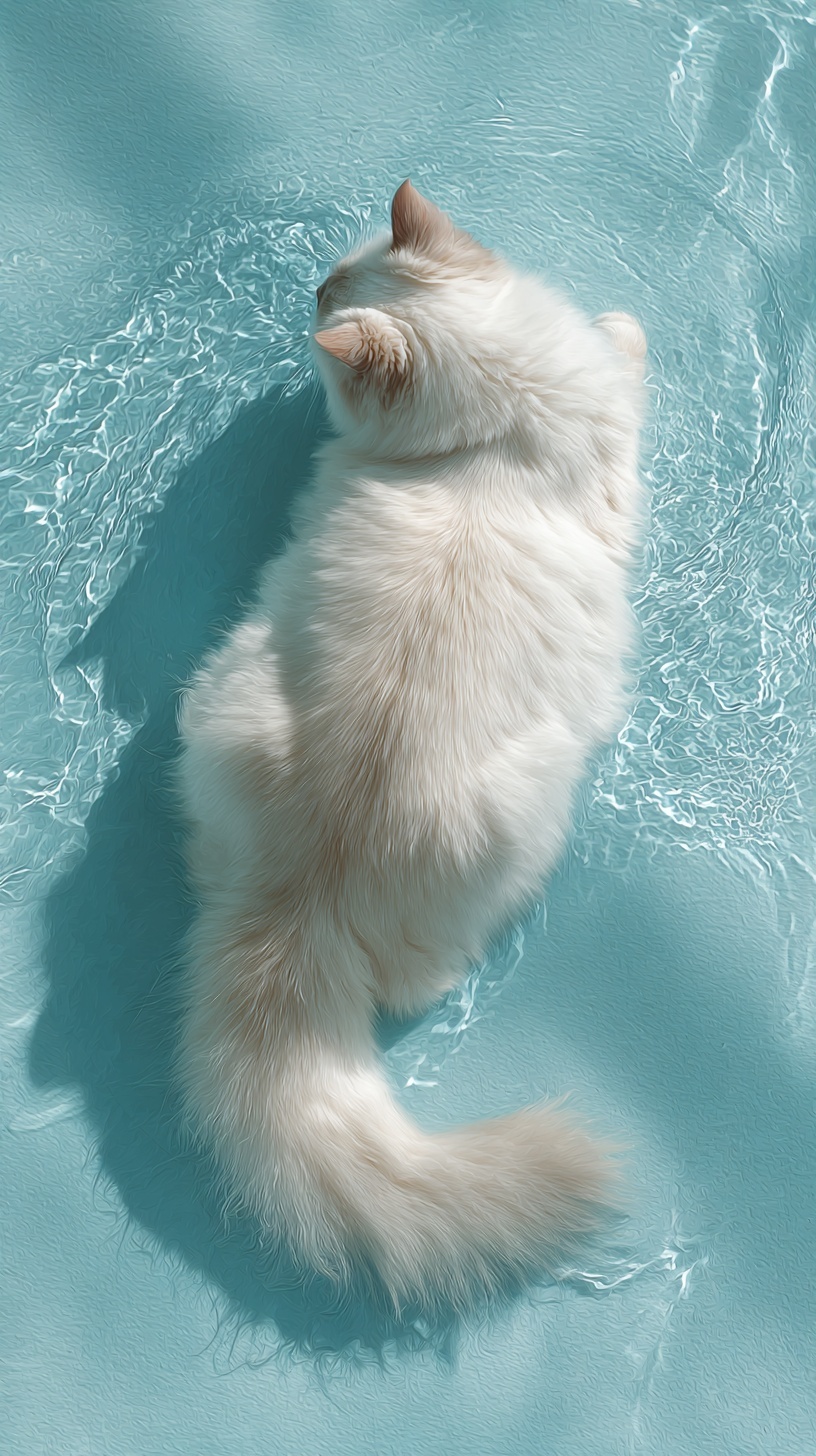 Charming Ragdoll Cat Enjoys Gourmet Feast