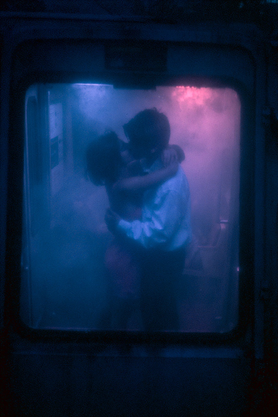 Romantic Metro Embrace: A Cinematic Journey