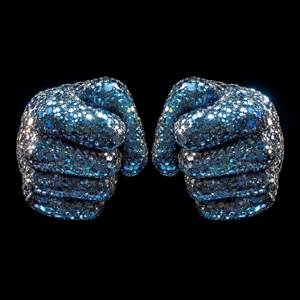 Stunning Blue Diamond Fists: Artistry in Light