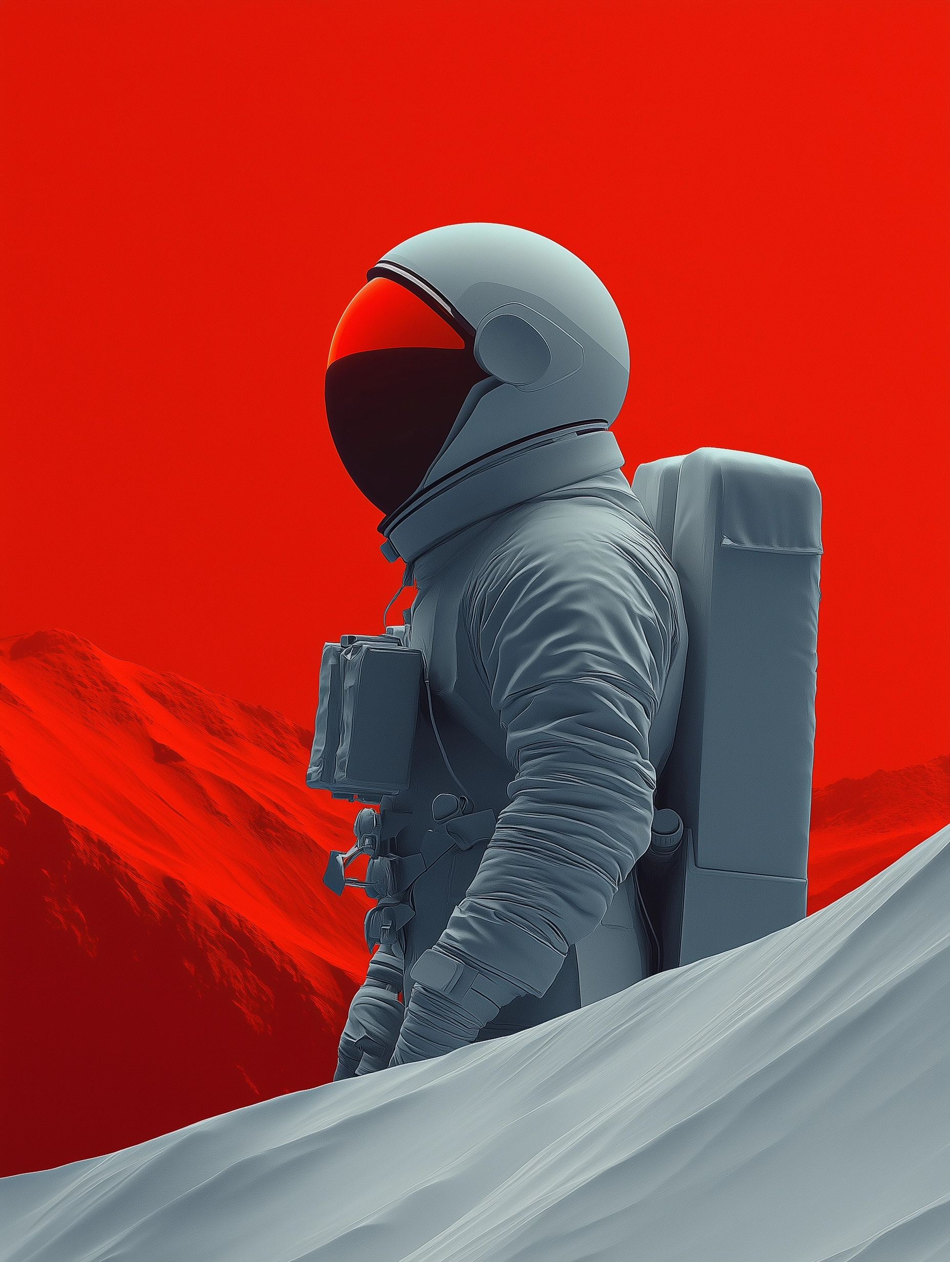 Minimalist Astronaut Illustration by Thomas Danthony