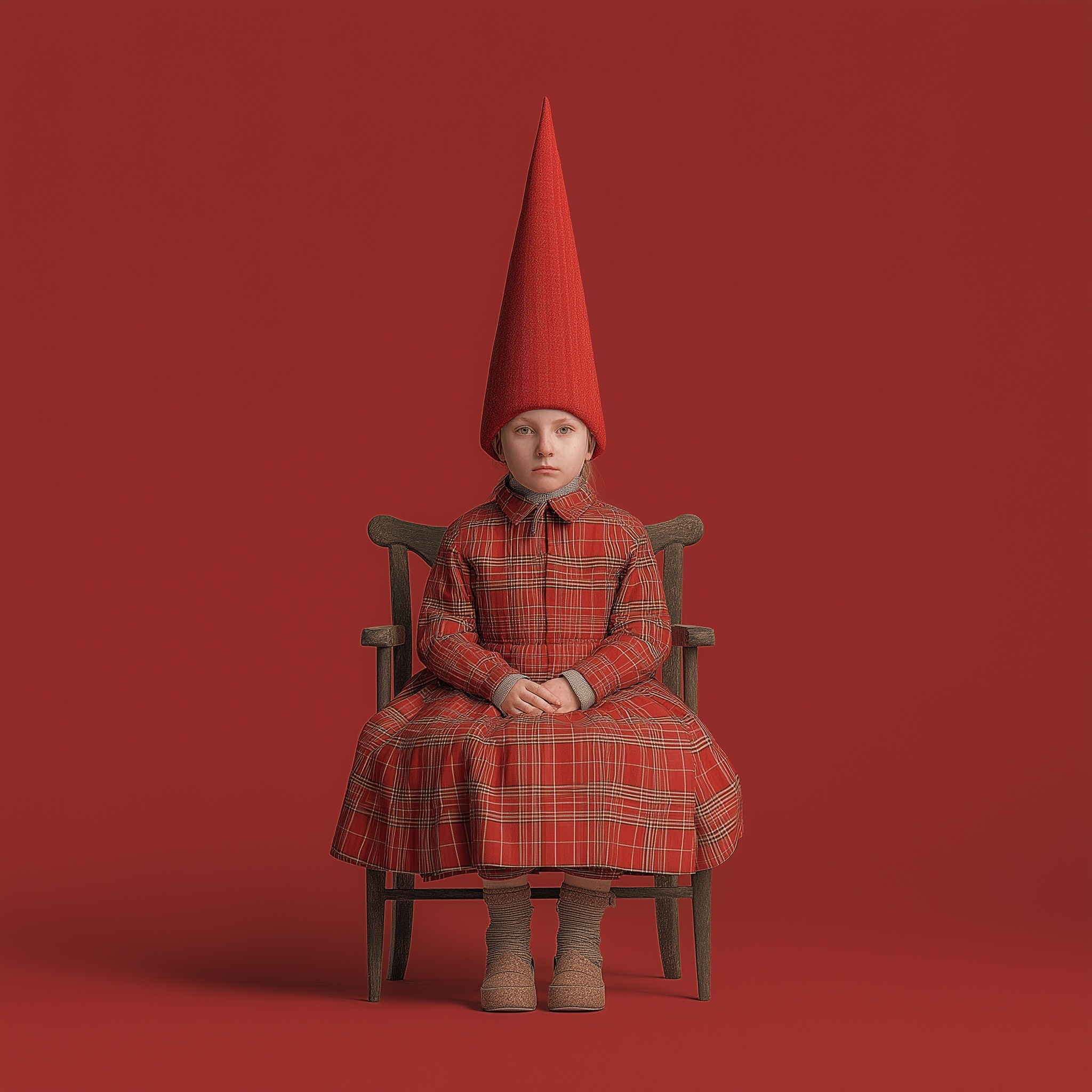 Enchanting Scandinavian Gnome Girl in Festive Style