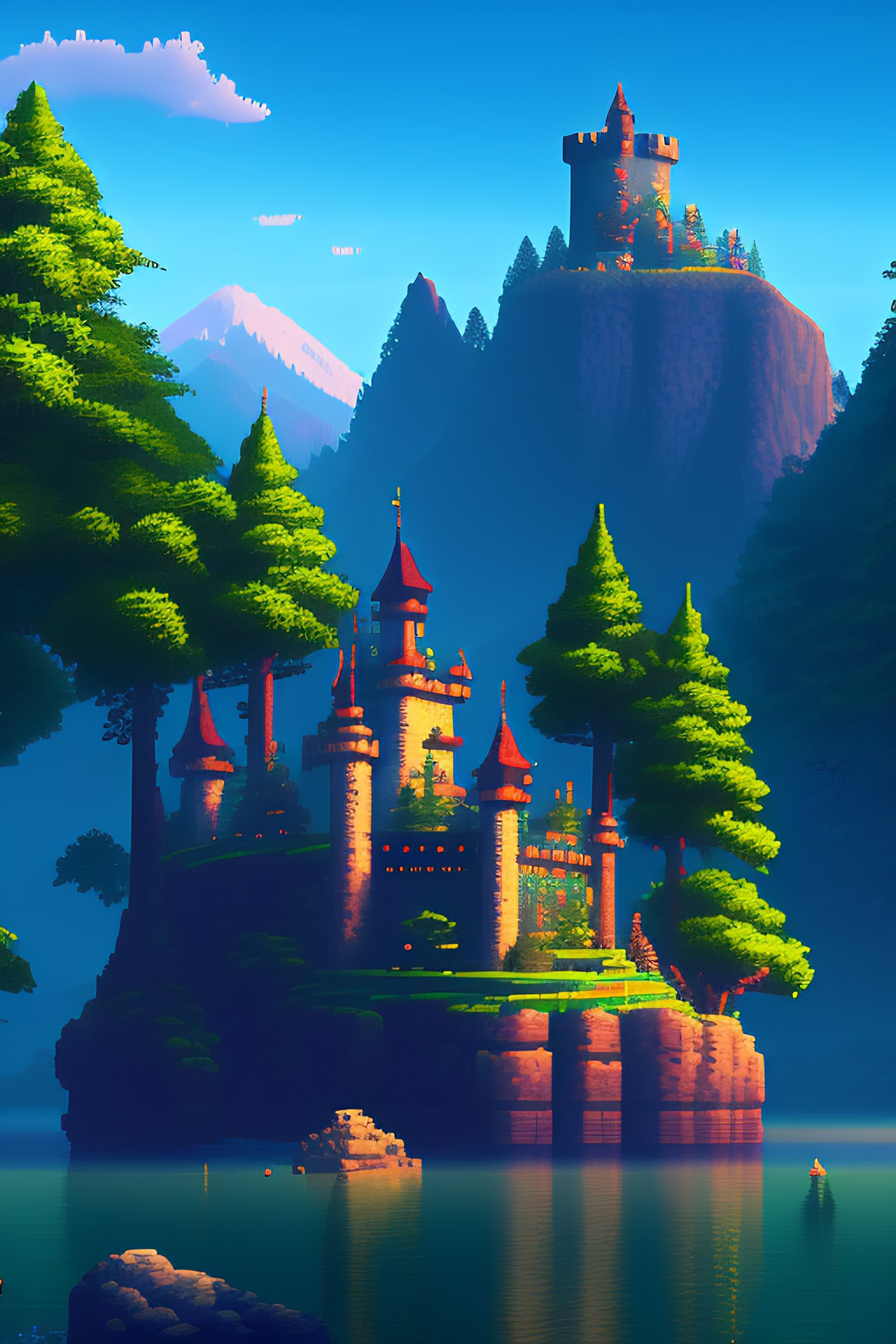 Pixel Art Castle: Forbidden Mountain Nights